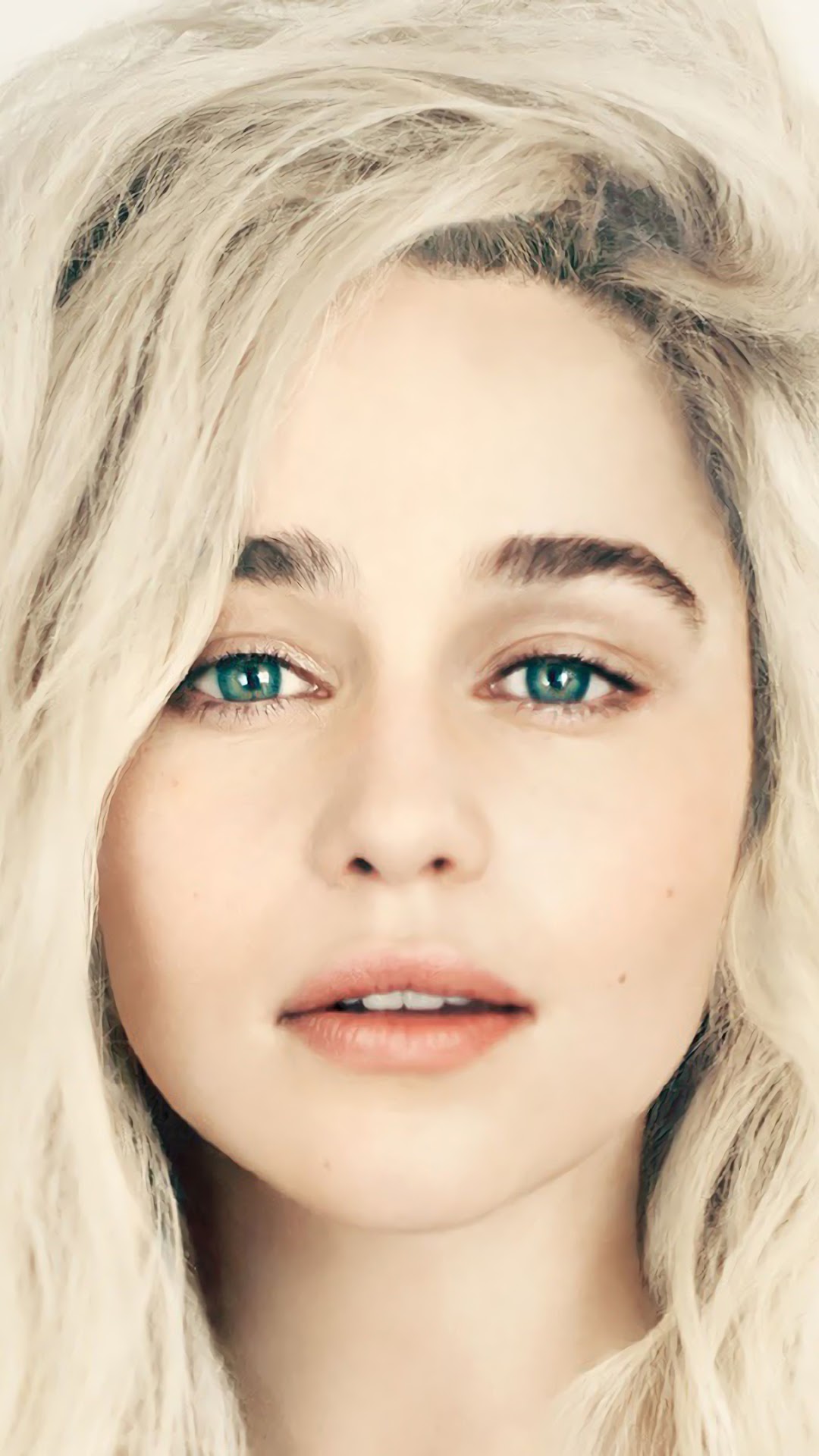 Emilia Clarke Blonde Portrait HD Phone Wallpaper