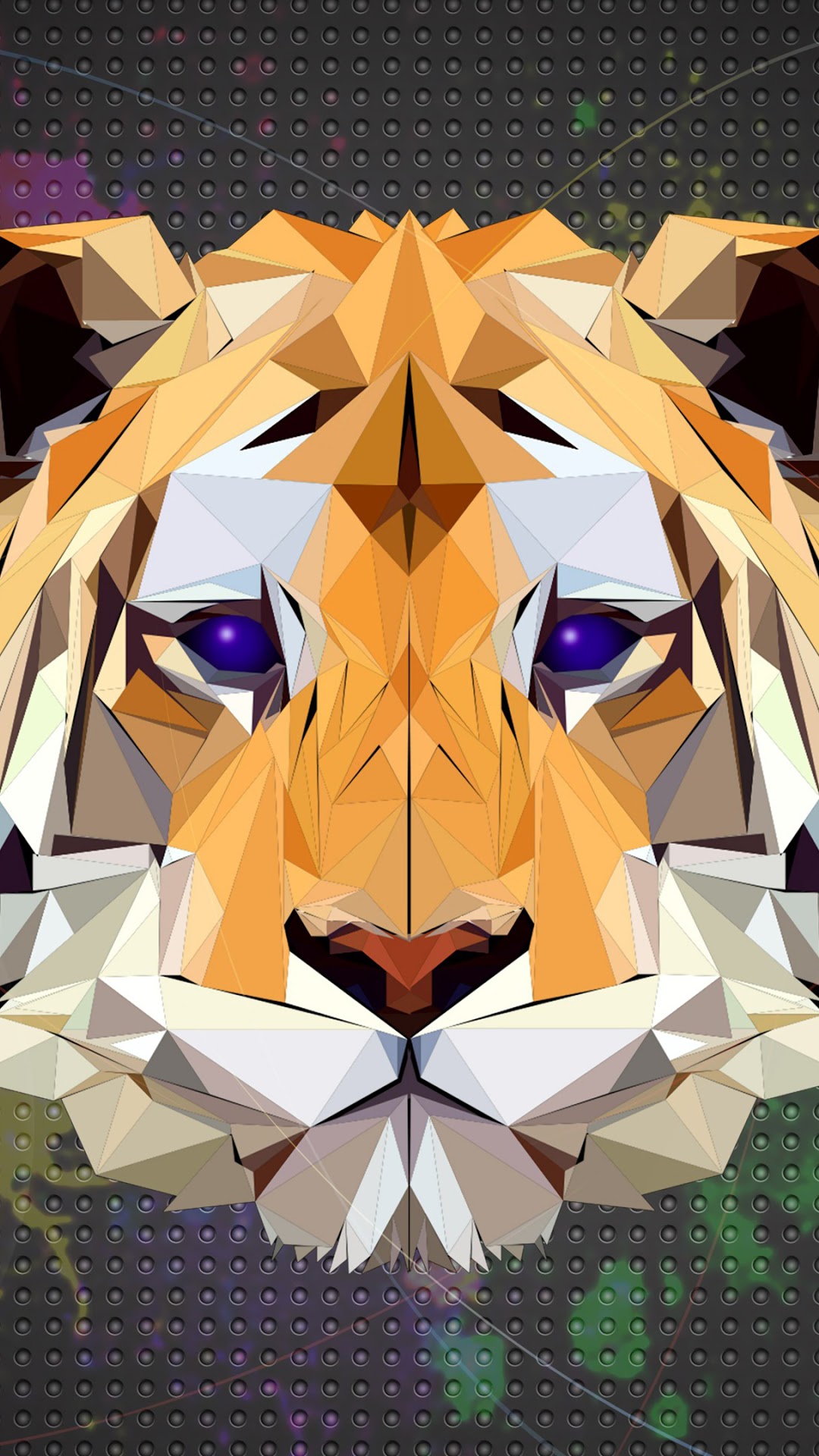 Abstract geometric tiger face HD Phone Wallpaper