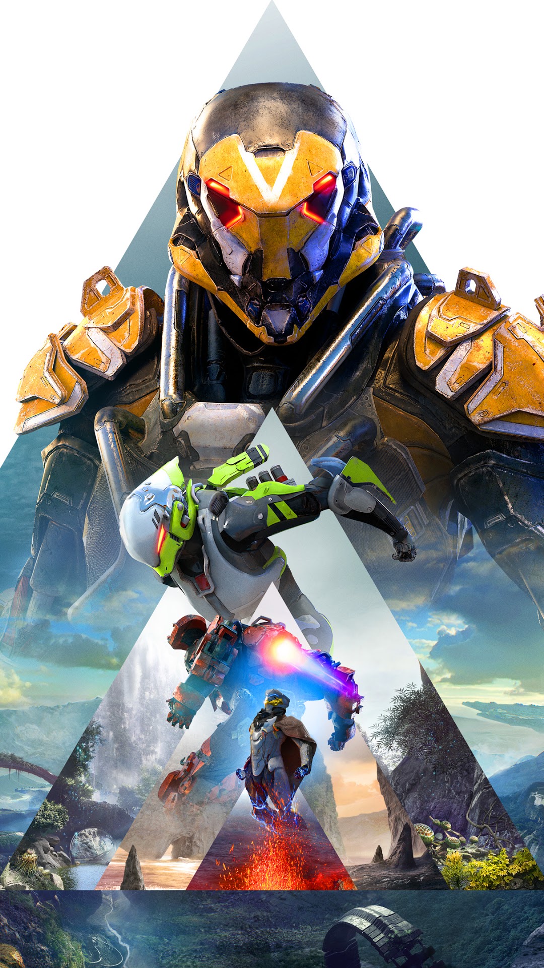 Anthem Javelin suits Ranger, Interceptor, and Colossus HD Phone Wallpaper