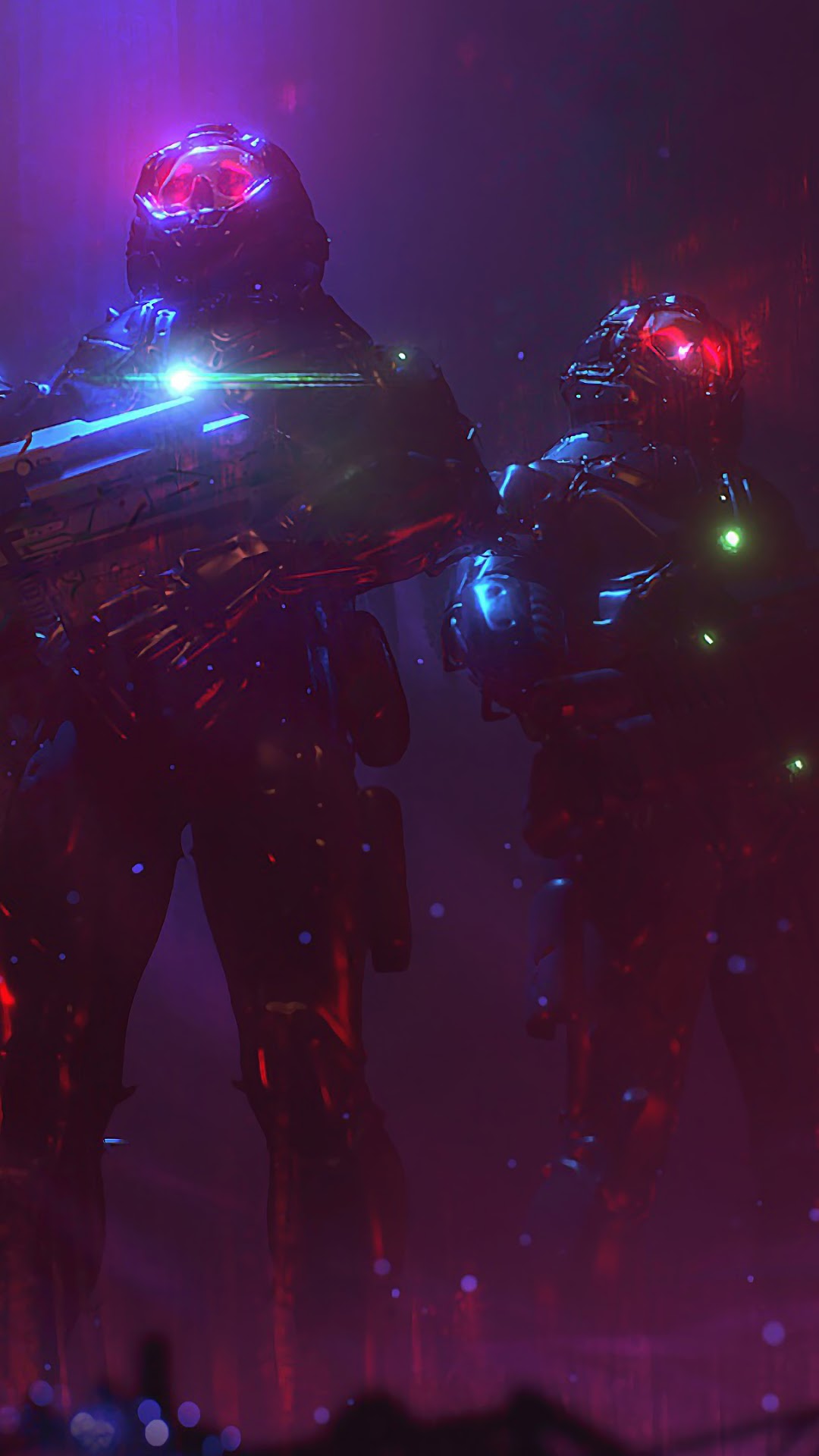 Sci-Fi Soldiers in Futuristic Armor HD Phone Wallpaper
