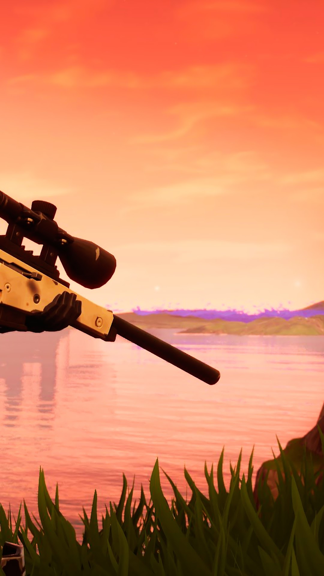 Fortnite Battle Royale Skull Trooper with Sniper Rifle HD Phone Wallpaper