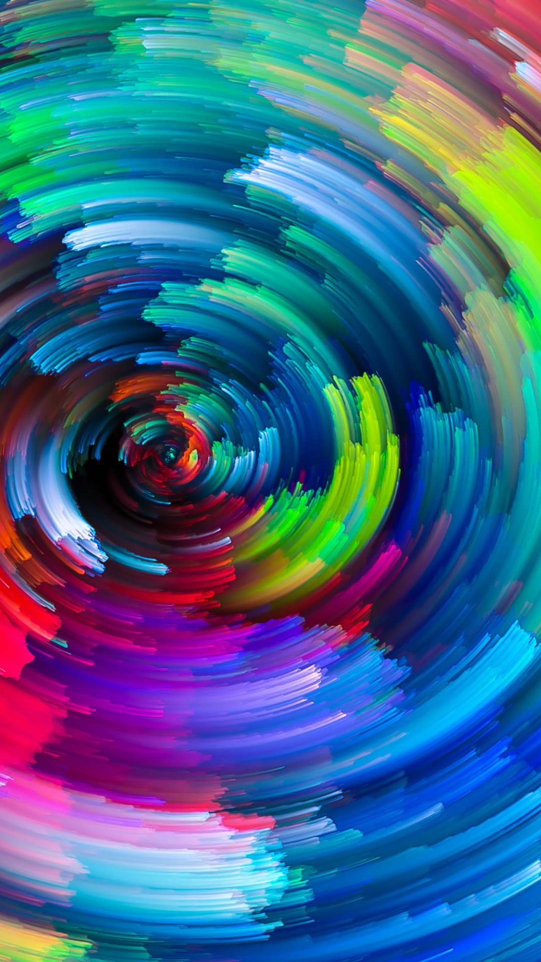 Abstract swirling rainbow colors HD Phone Wallpaper