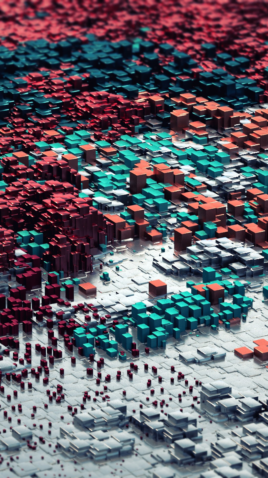 Abstract 3D Cubes Background HD Phone Wallpaper