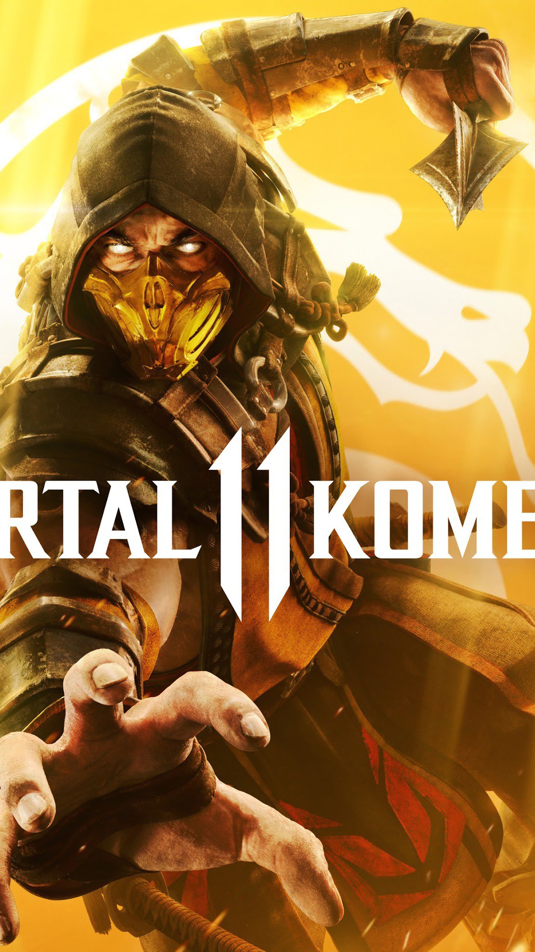 Scorpion from Mortal Kombat 11 Cover Art HD Phone Wallpaper