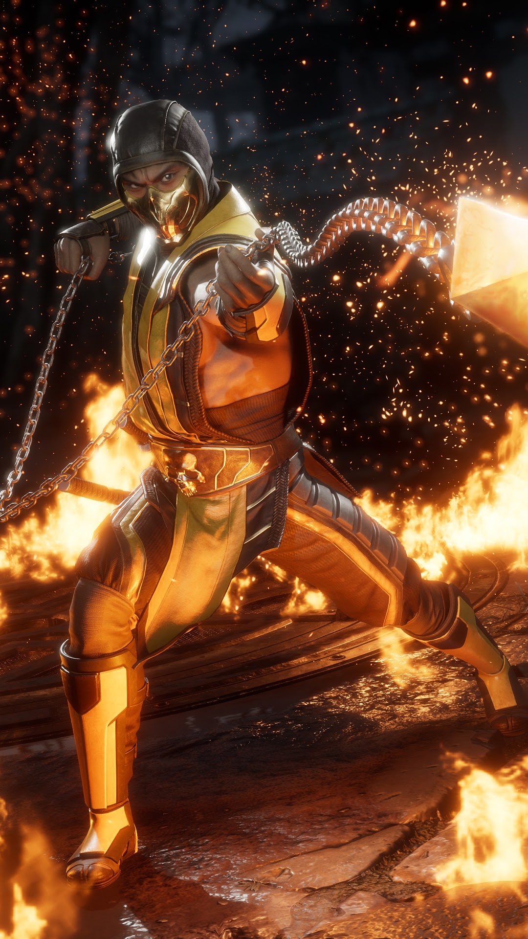 Scorpion from Mortal Kombat 11 HD Phone Wallpaper
