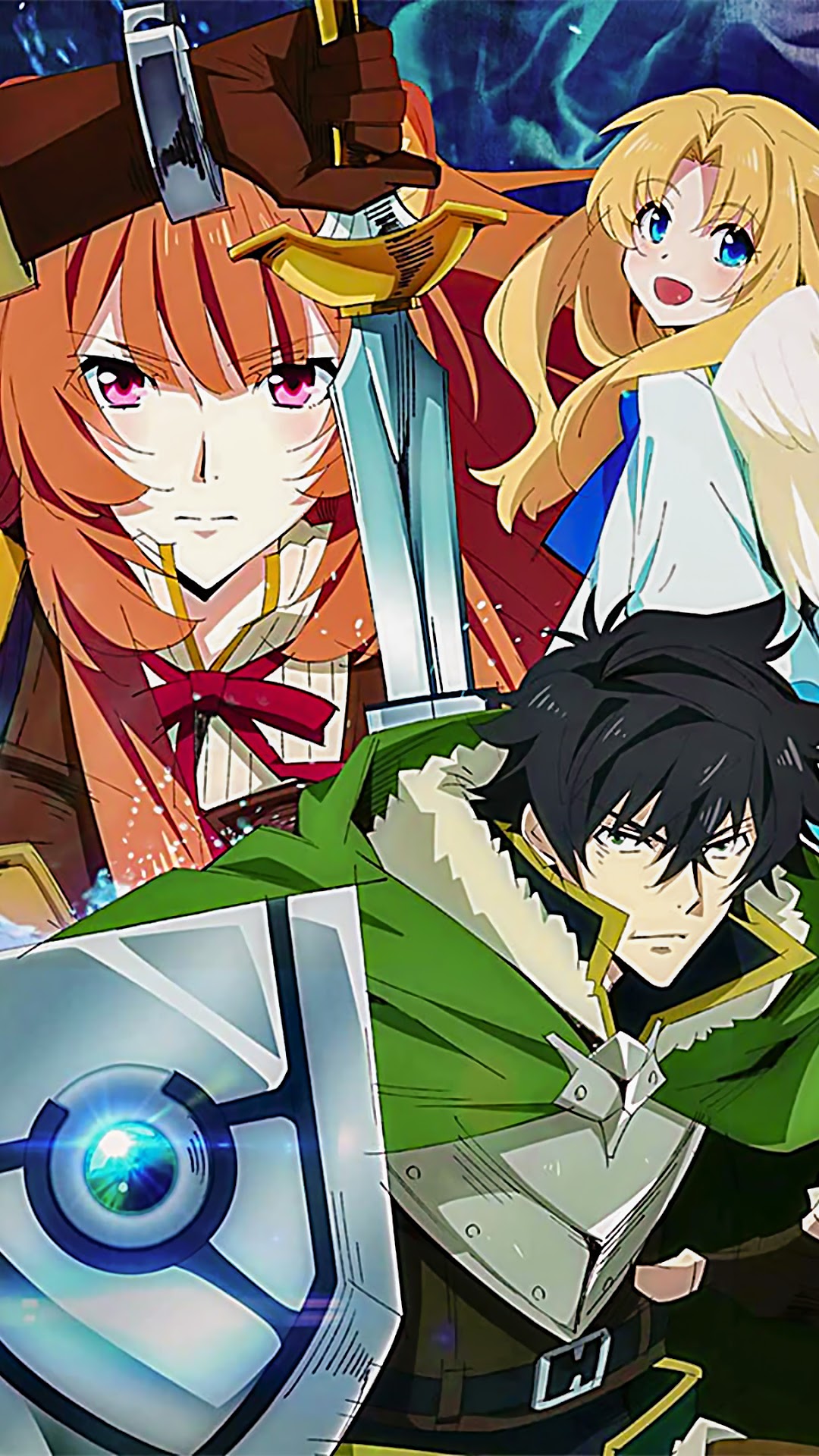 The Rising of the Shield Hero: Naofumi, Raphtalia, and Filo HD Phone Wallpaper