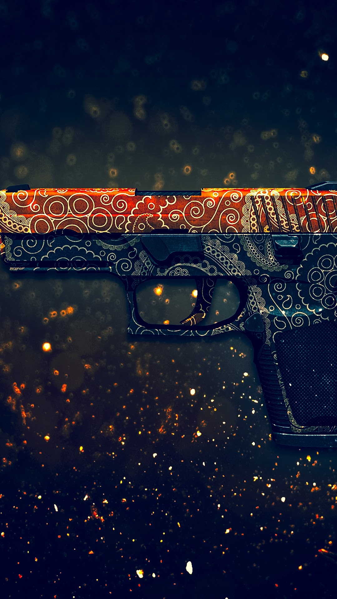 CS:GO P250 Mehndi skin HD Phone Wallpaper