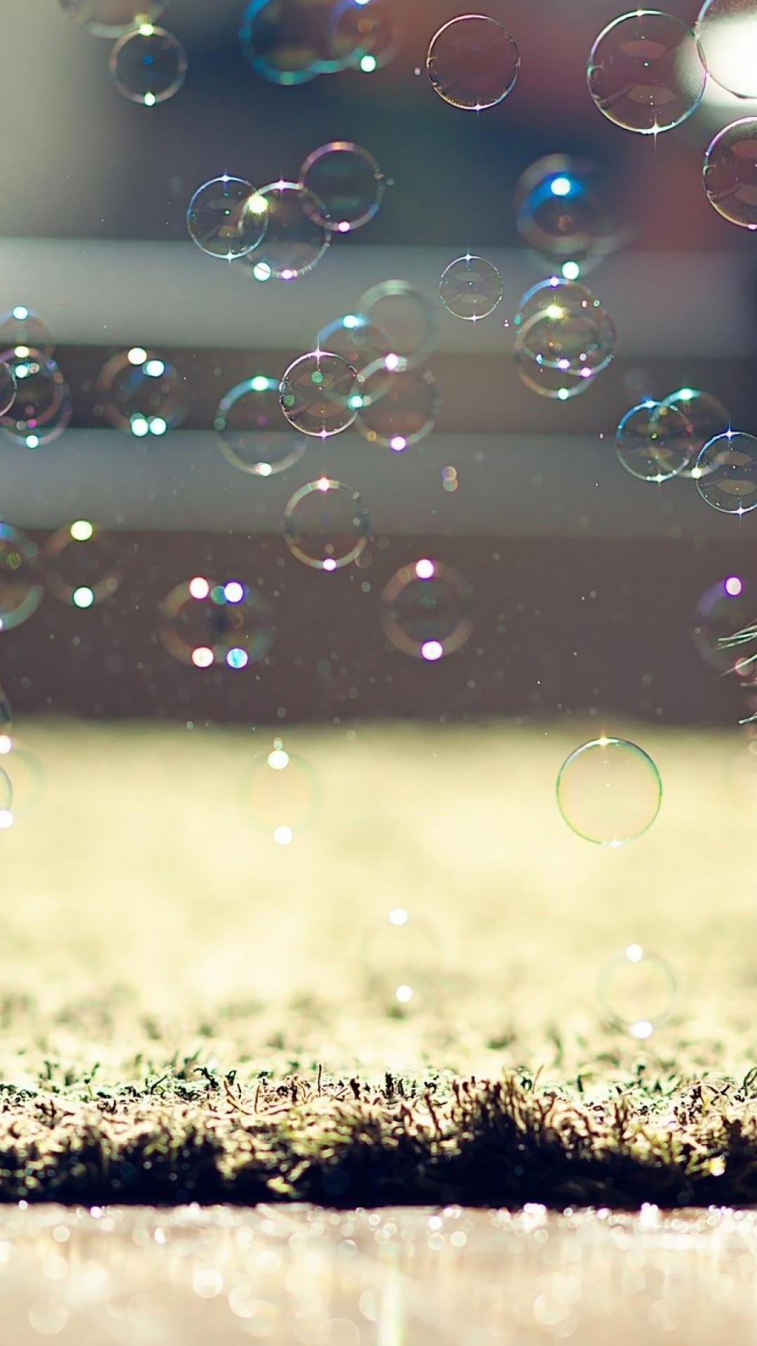 Bubbles floating in the air HD Phone Wallpaper