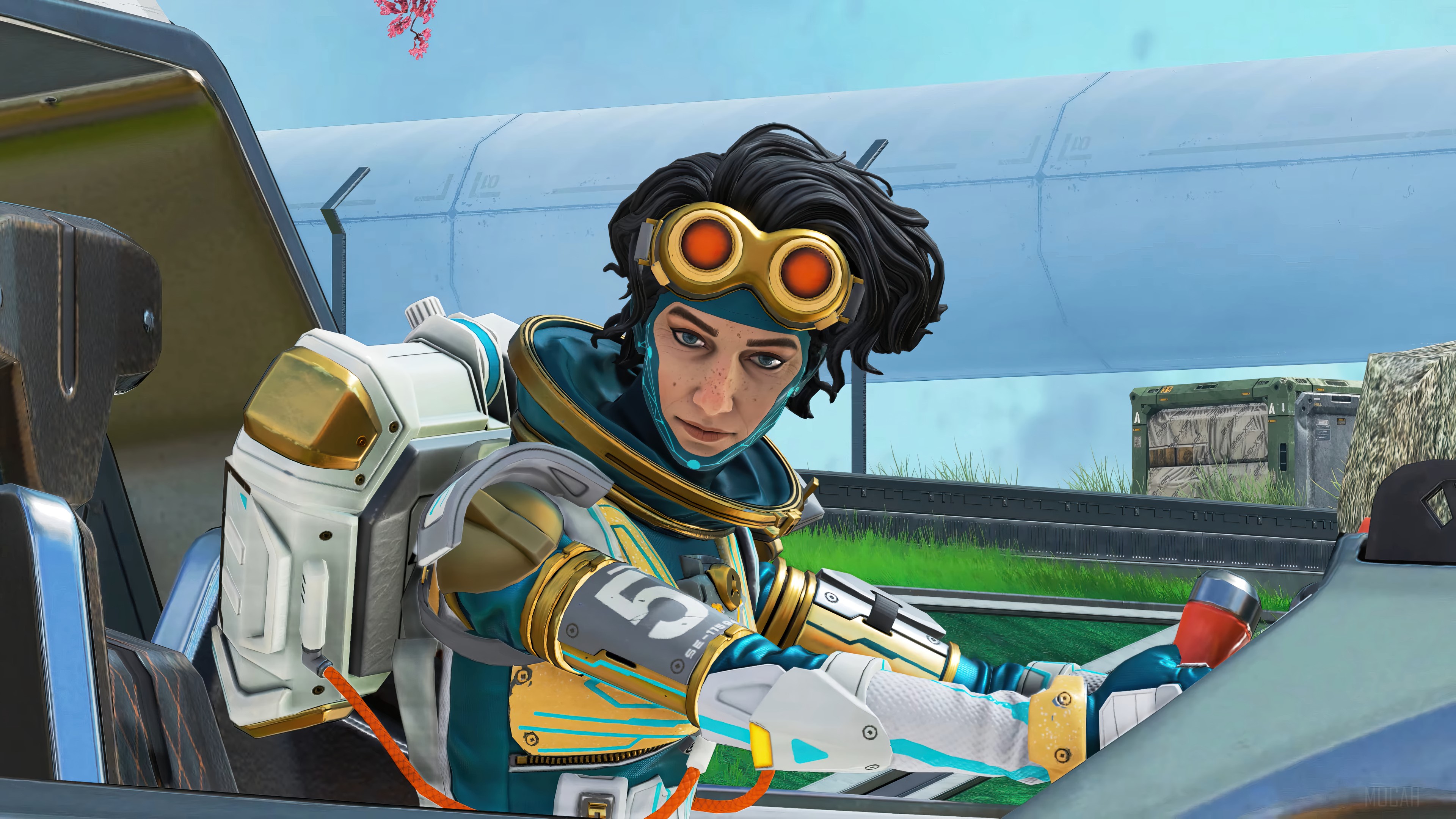 Horizon from Apex Legends in a cockpit HD Wallpaper