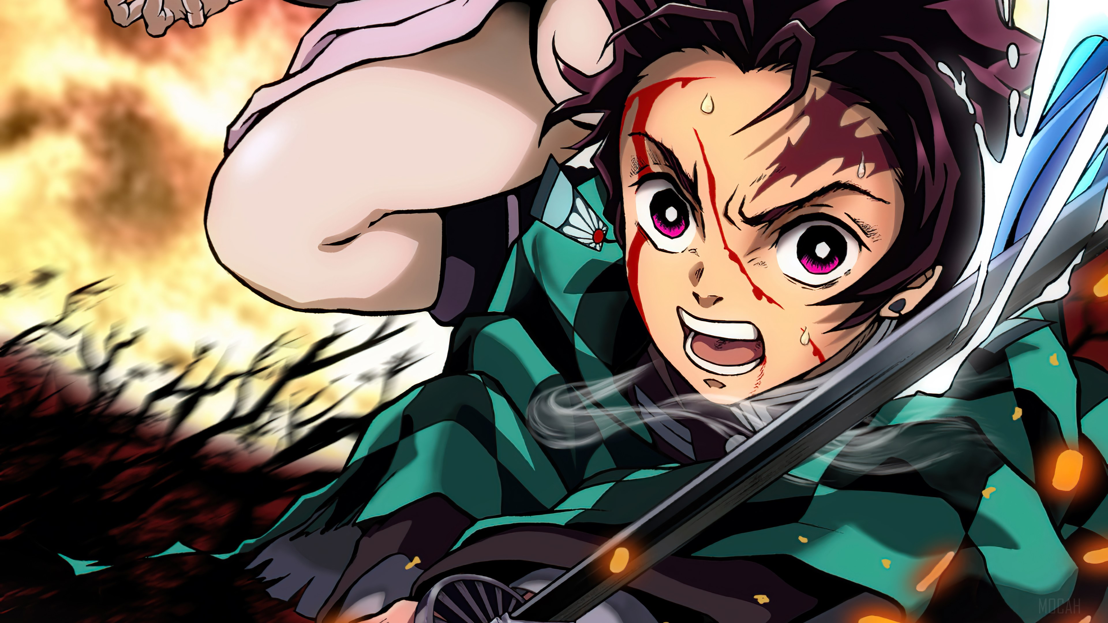 Tanjiro Kamado In Action From Demon Slayer 4K Hd Wallpaper Rare Gallery Tanjiro Kamado In Action From Demon Slayer 4K Hd Wallpaper Rare Gallery