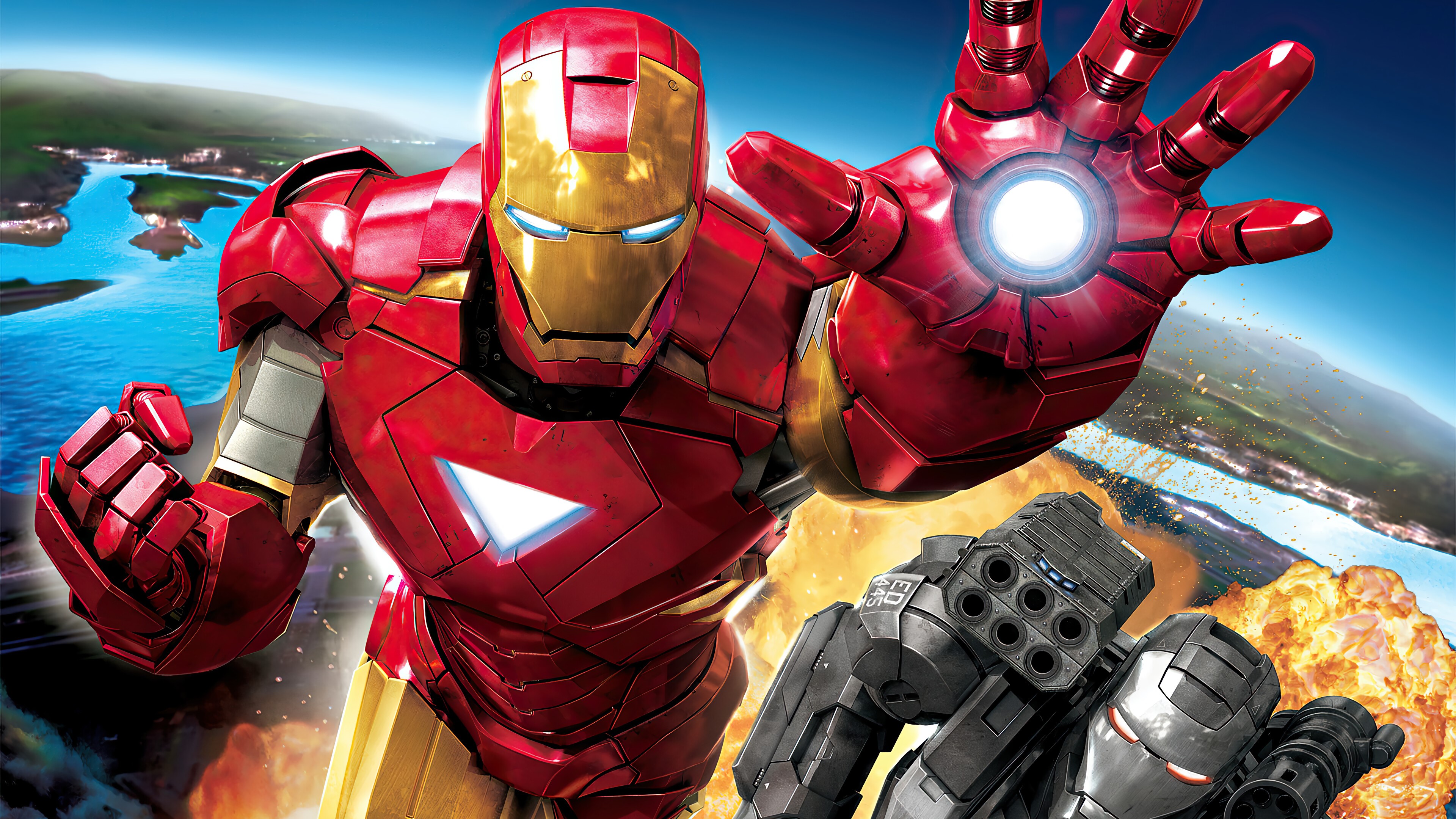 Iron Man and War Machine from Marvel Comics 4K HD Wallpaper