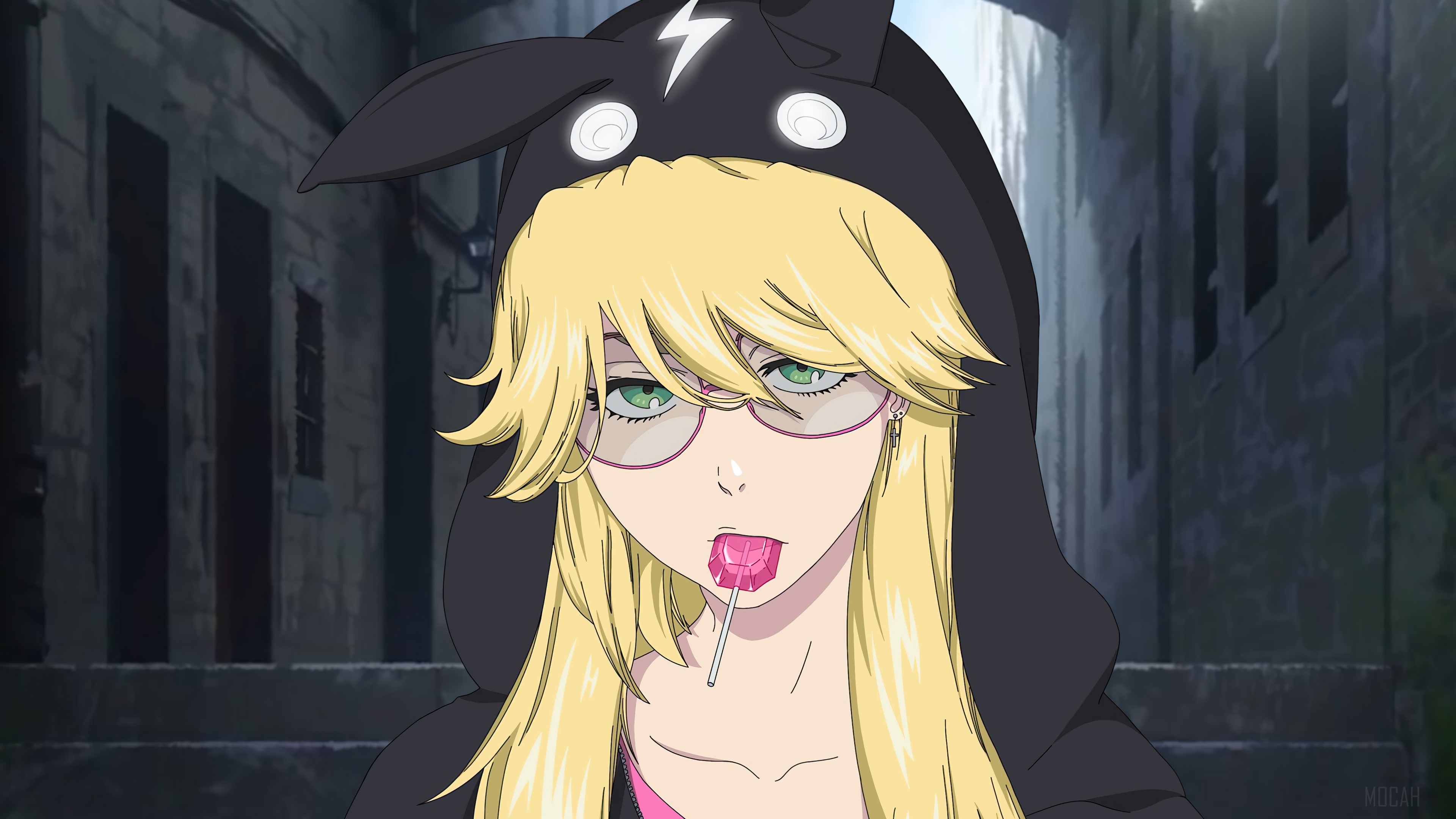 Ninny Spangcole from BURN THE WITCH wearing a bunny hoodie HD Wallpaper
