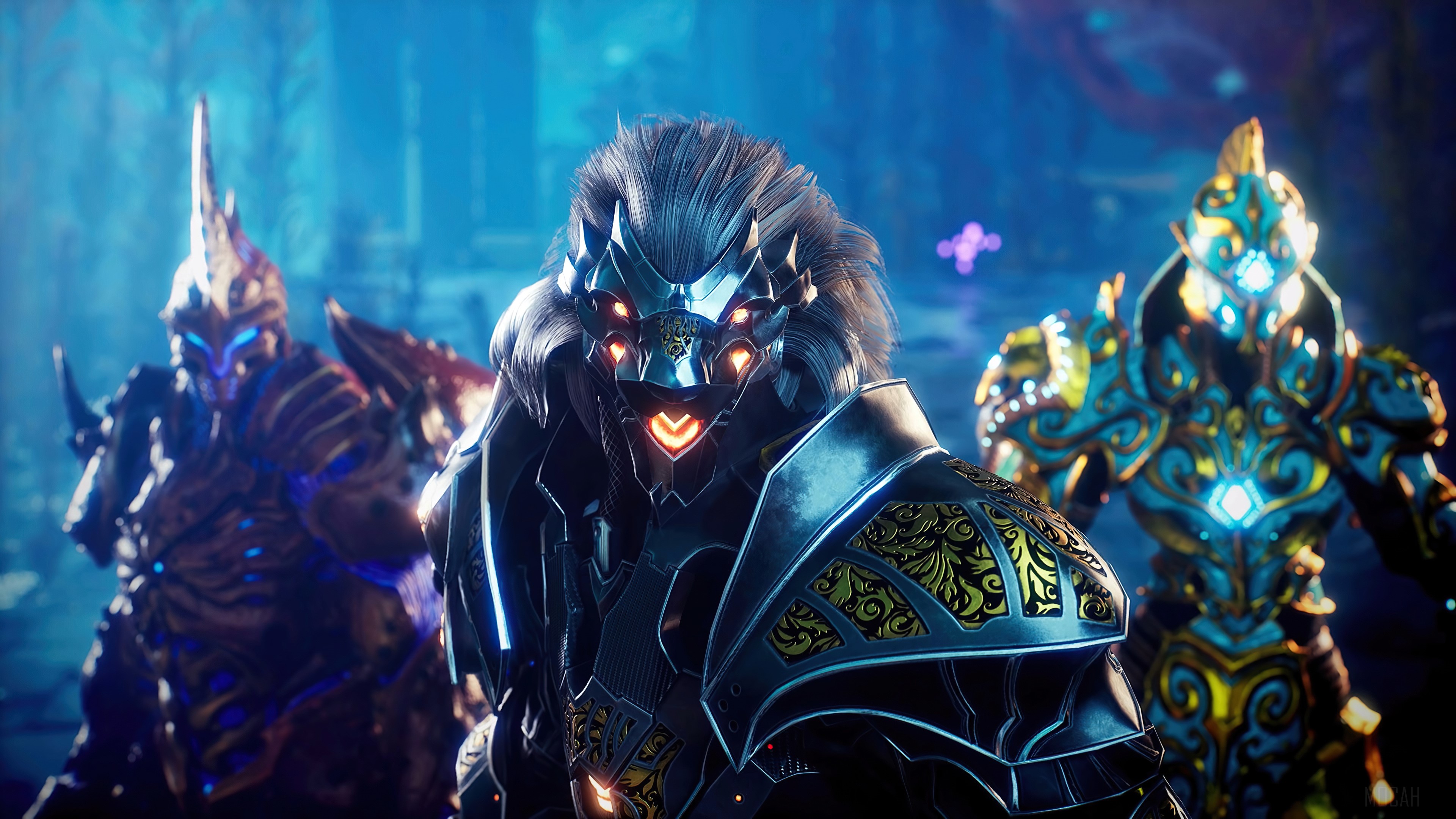 Godfall Valorplates: Silvermane, Phoenix, and Typhon 4K HD Wallpaper