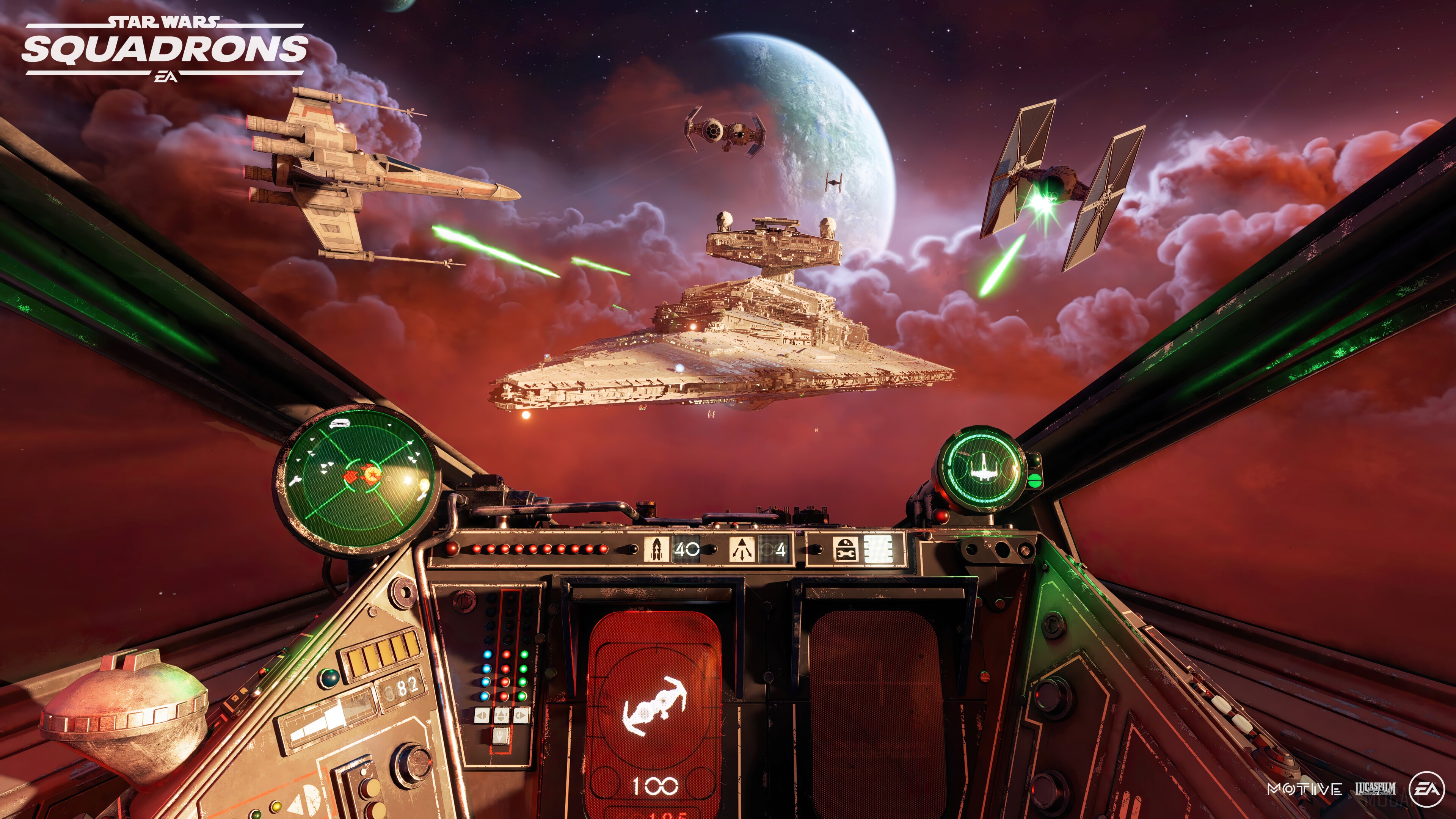 Star Wars Squadrons video game cockpit view HD Wallpaper