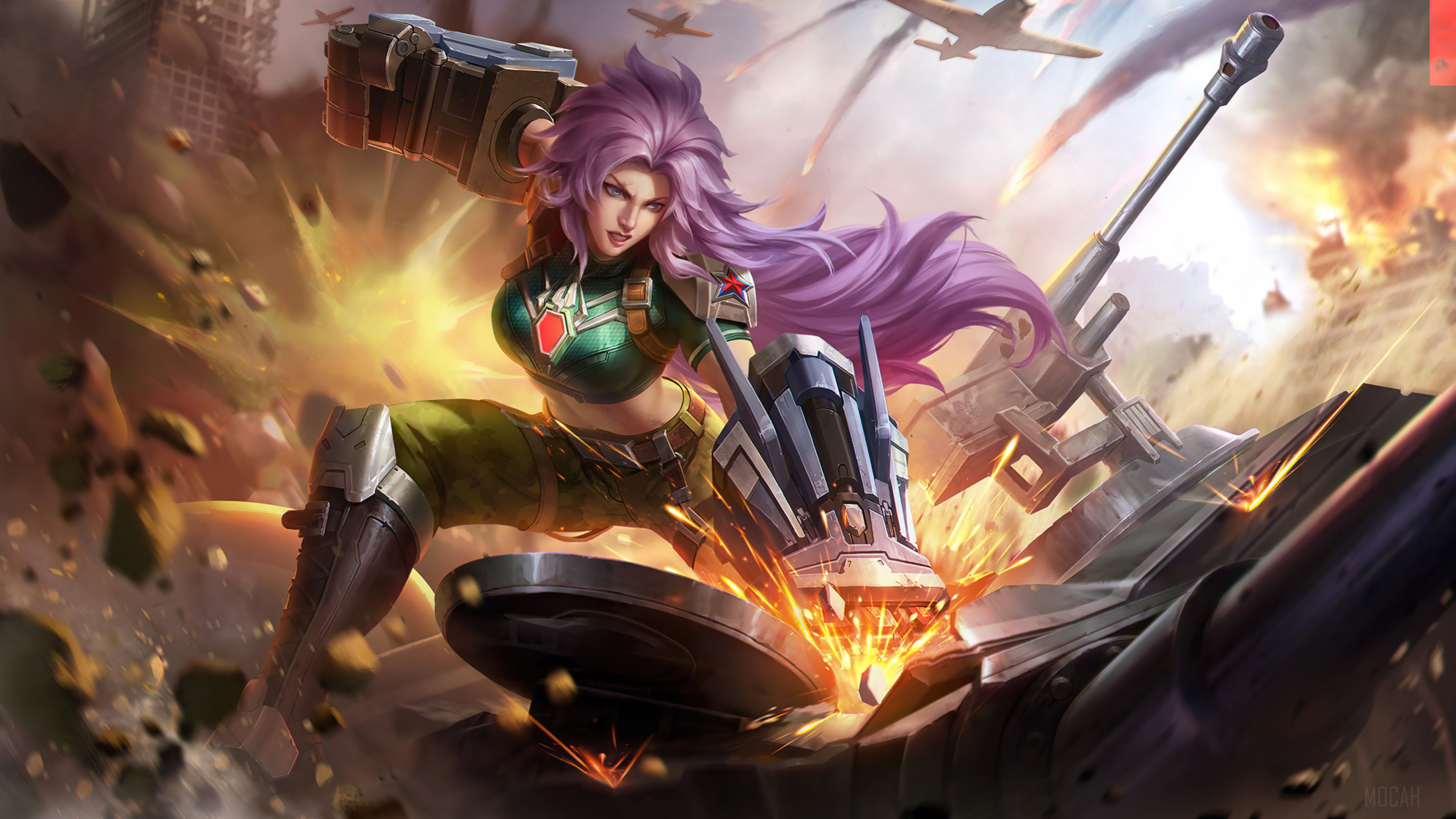 Masha Combat Maiden Mobile Legends 4K Artwork HD Wallpaper