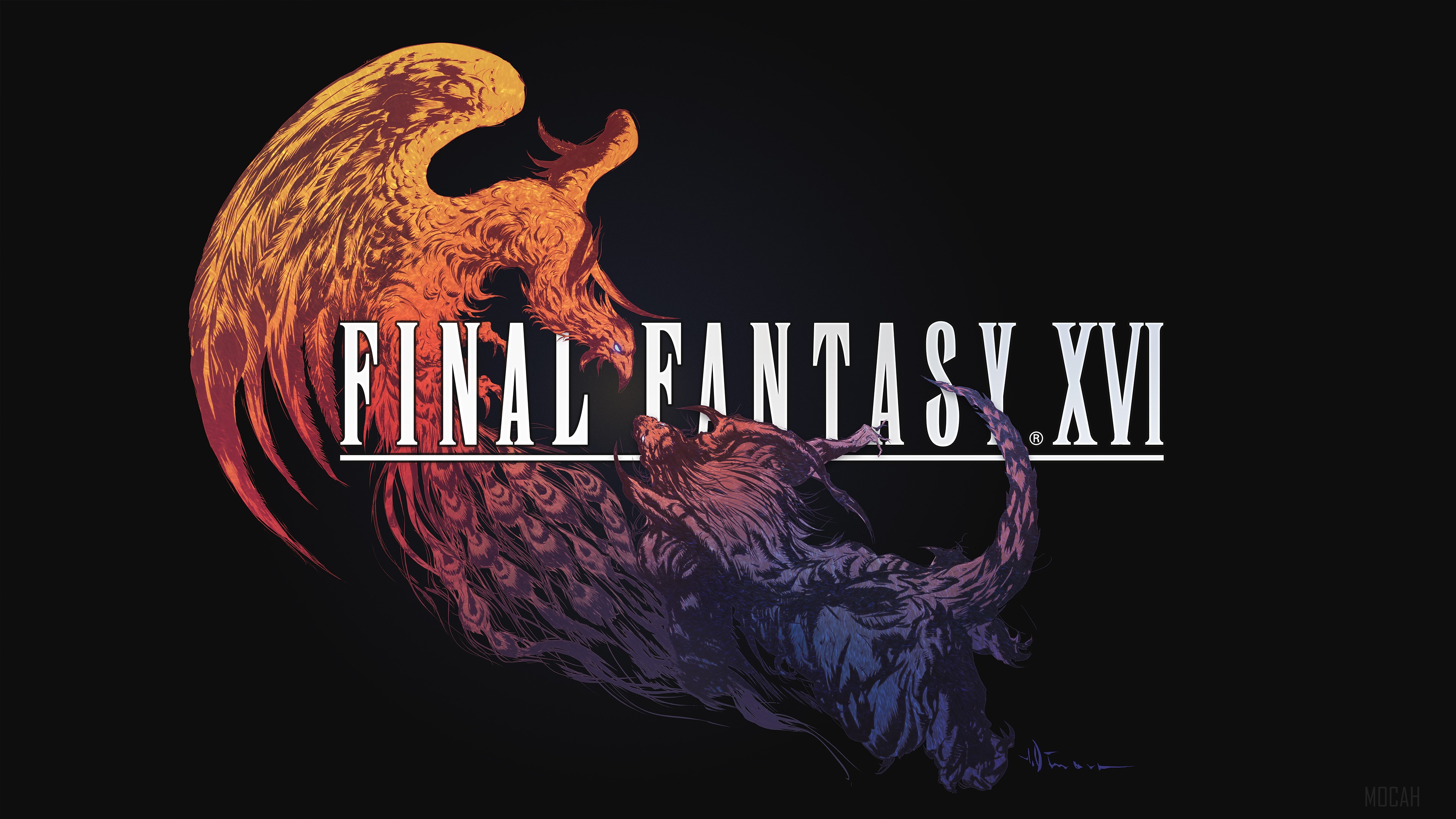 Final Fantasy XVI Logo 4K HD Wallpaper