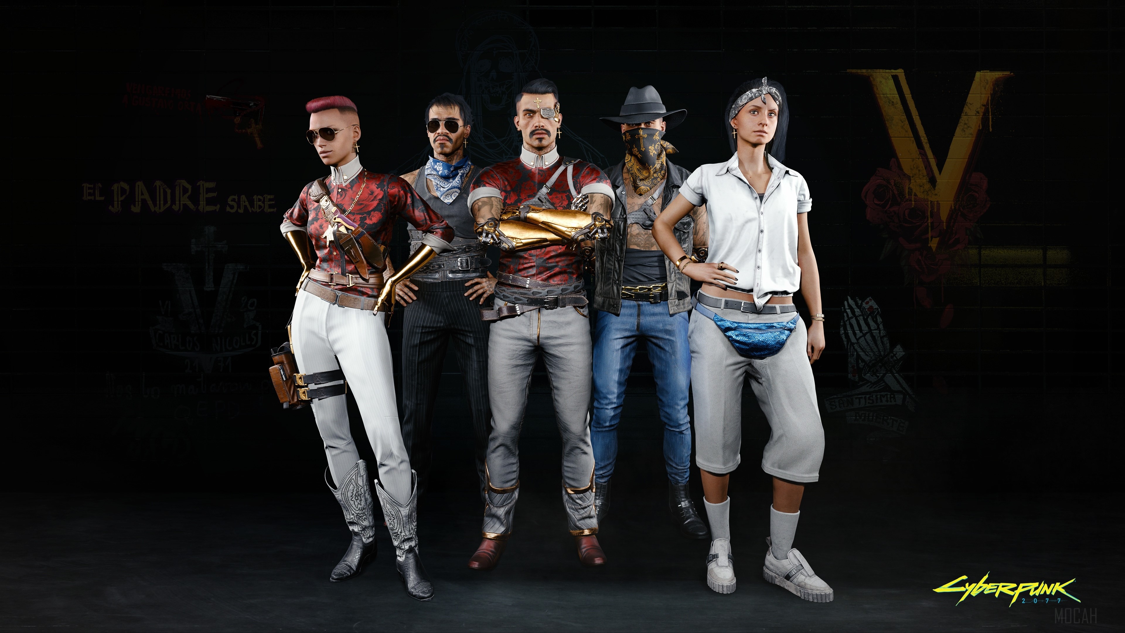 Valentinos gang from Cyberpunk 2077 4K HD Wallpaper