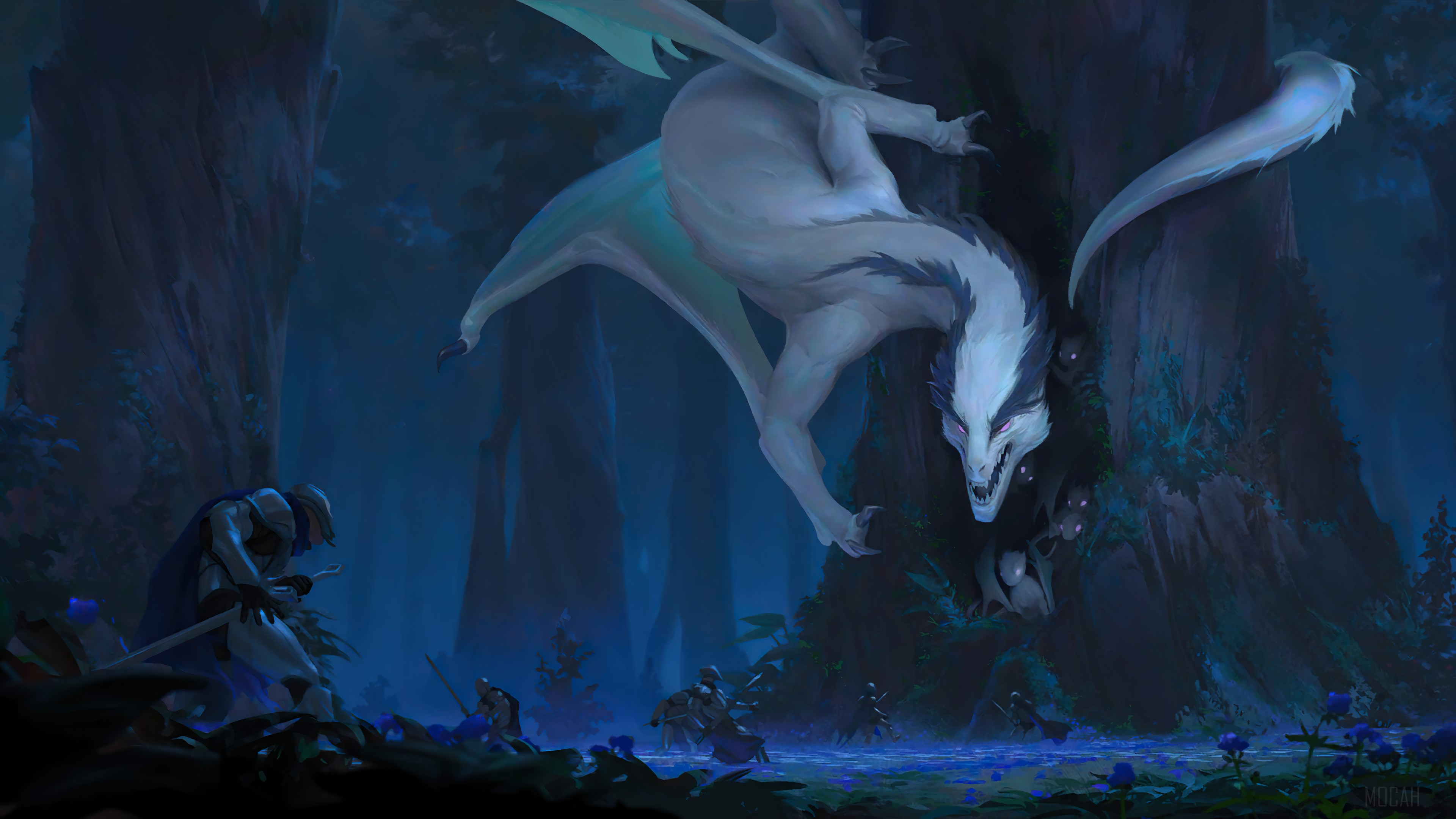 LoR - Stalking Broodmother in Enchanted Forest 4K HD Wallpaper