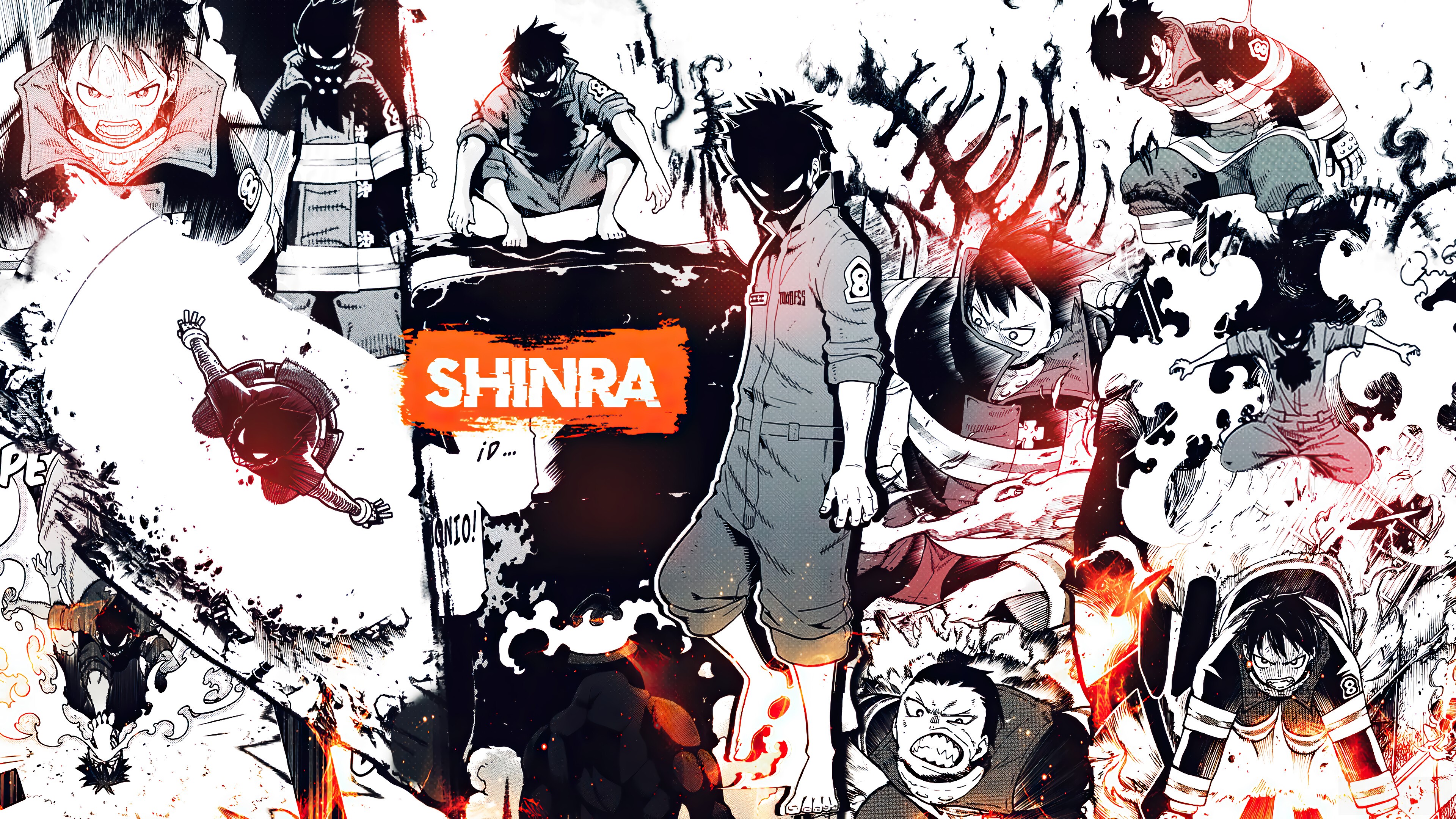 Shinra Kusakabe from Fire Force 4K HD Wallpaper