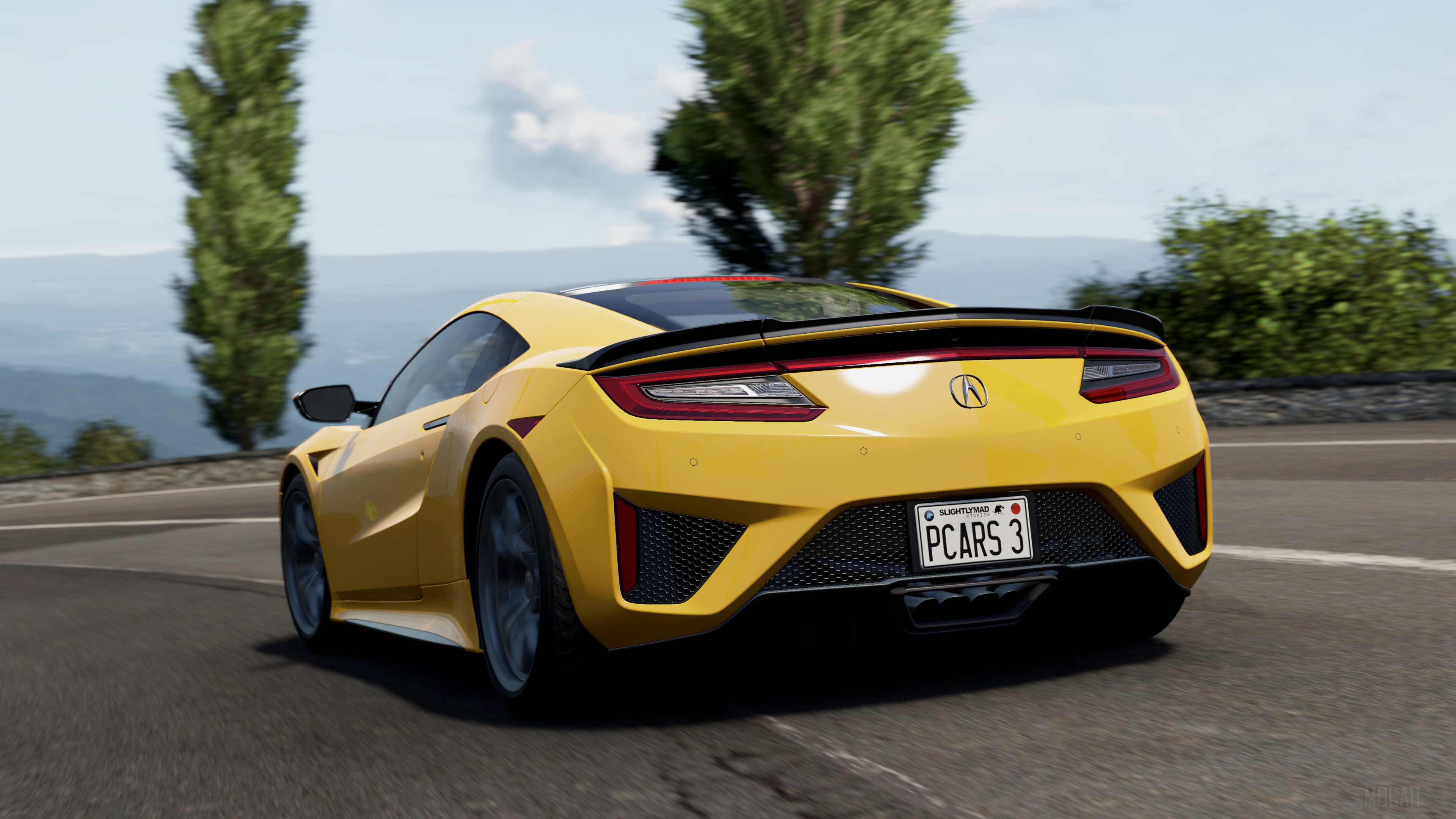 Yellow Acura NSX from Project CARS 3 4K HD Wallpaper