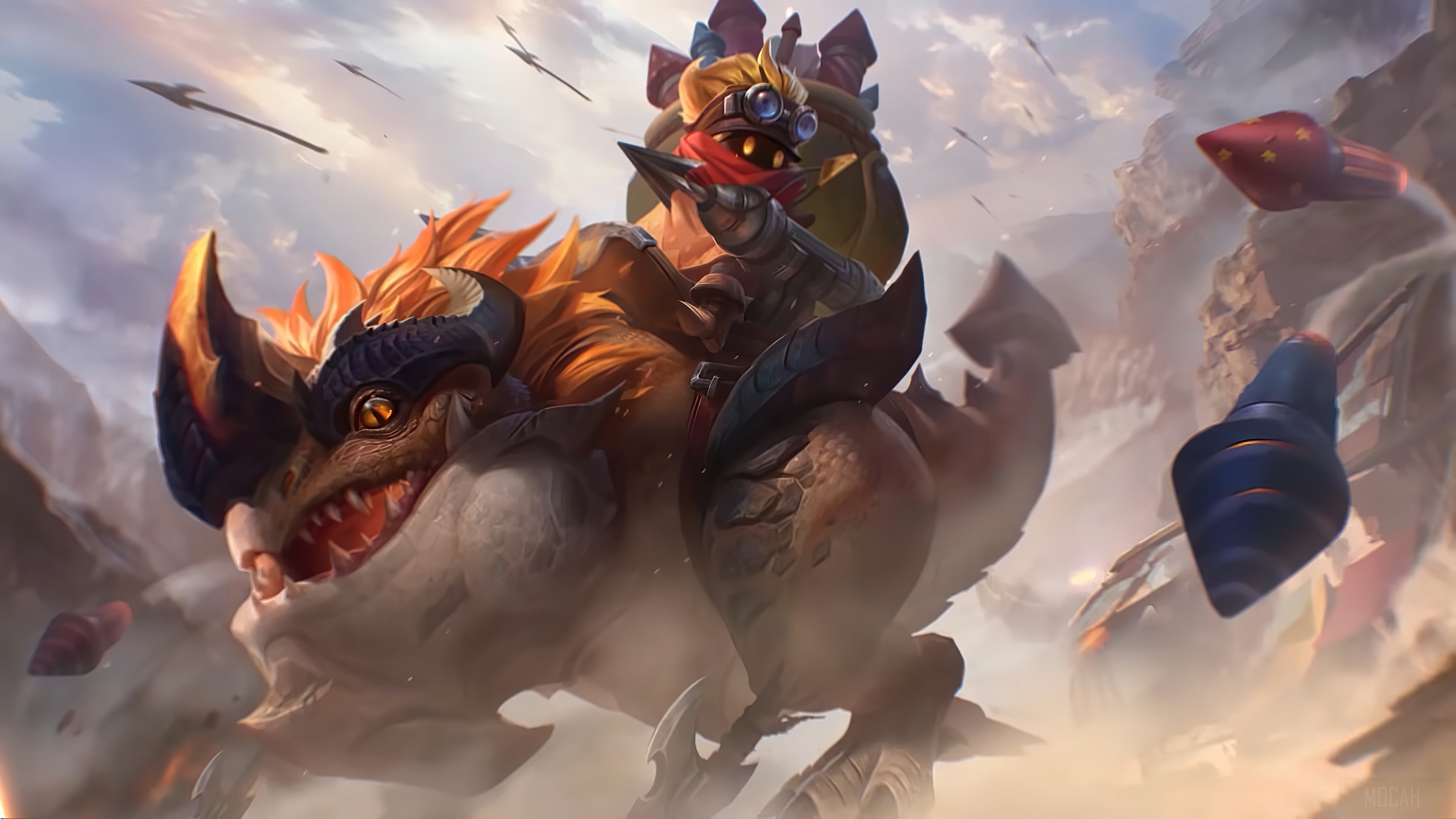 Barats Riding Dino Beast in Mobile Legends 4K HD Wallpaper