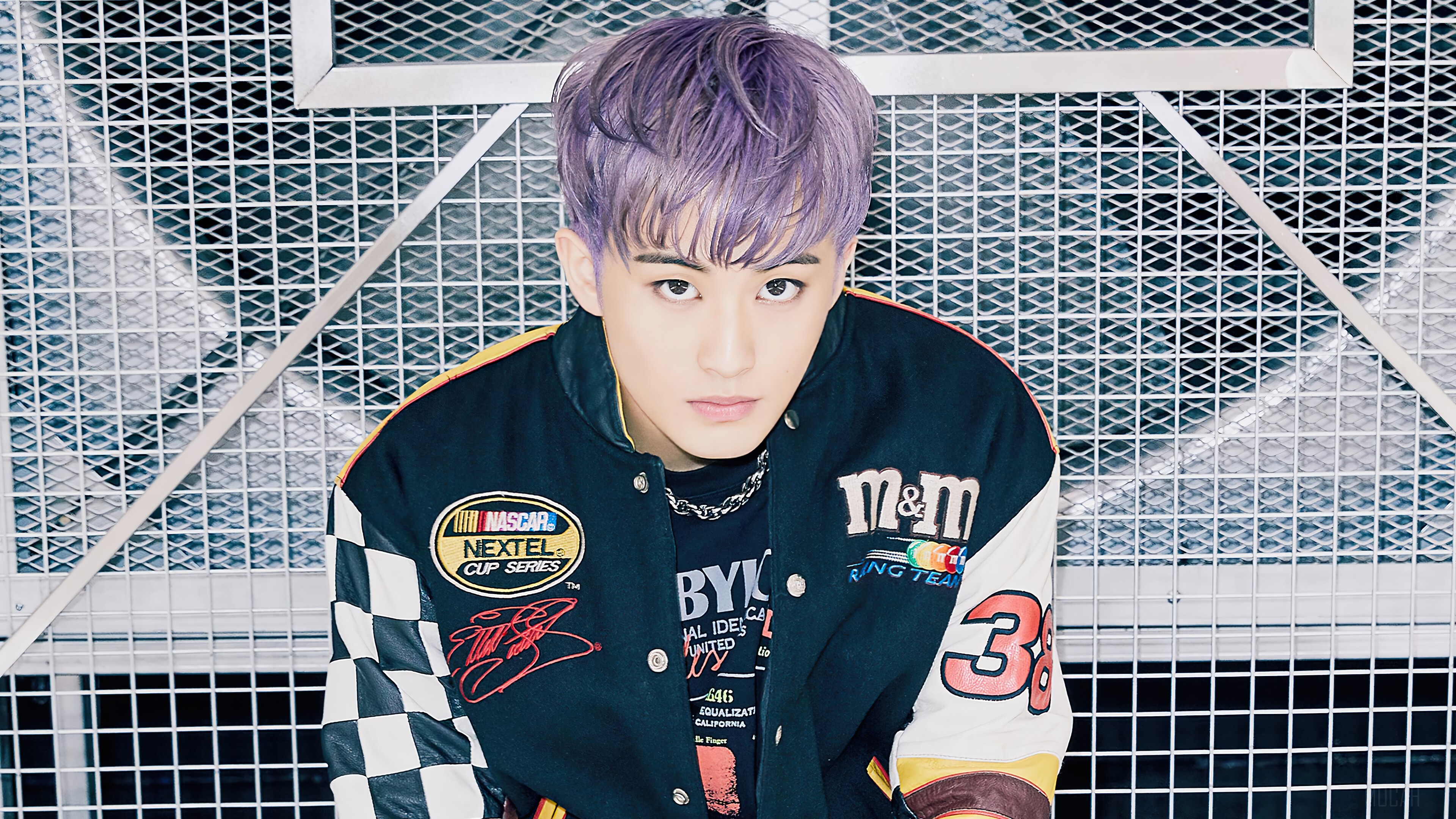 Mark Lee from SuperM wearing a NASCAR jacket HD Wallpaper