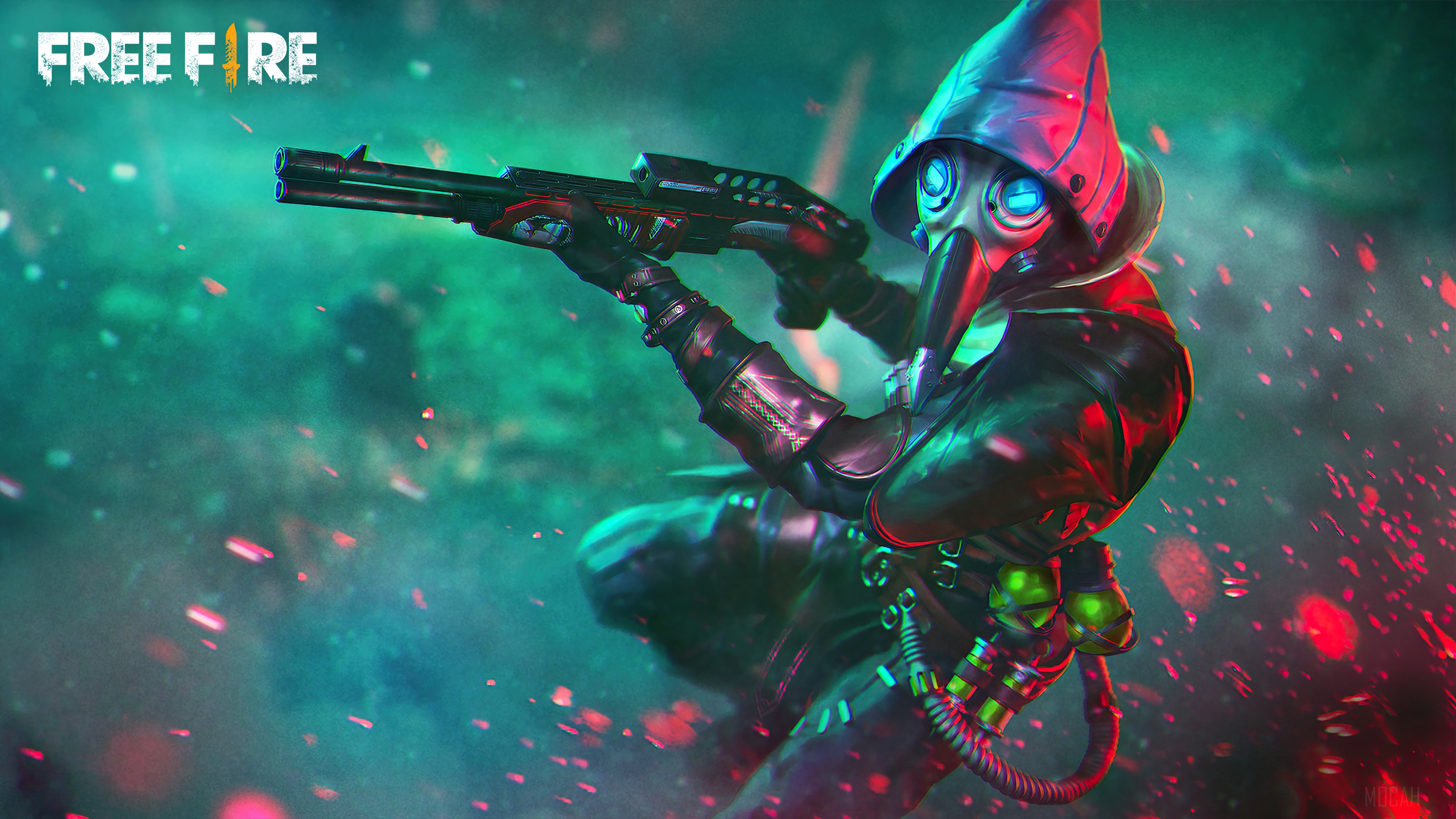Garena Free Fire Battle Royale Video Game Skin 4k HD Wallpaper 