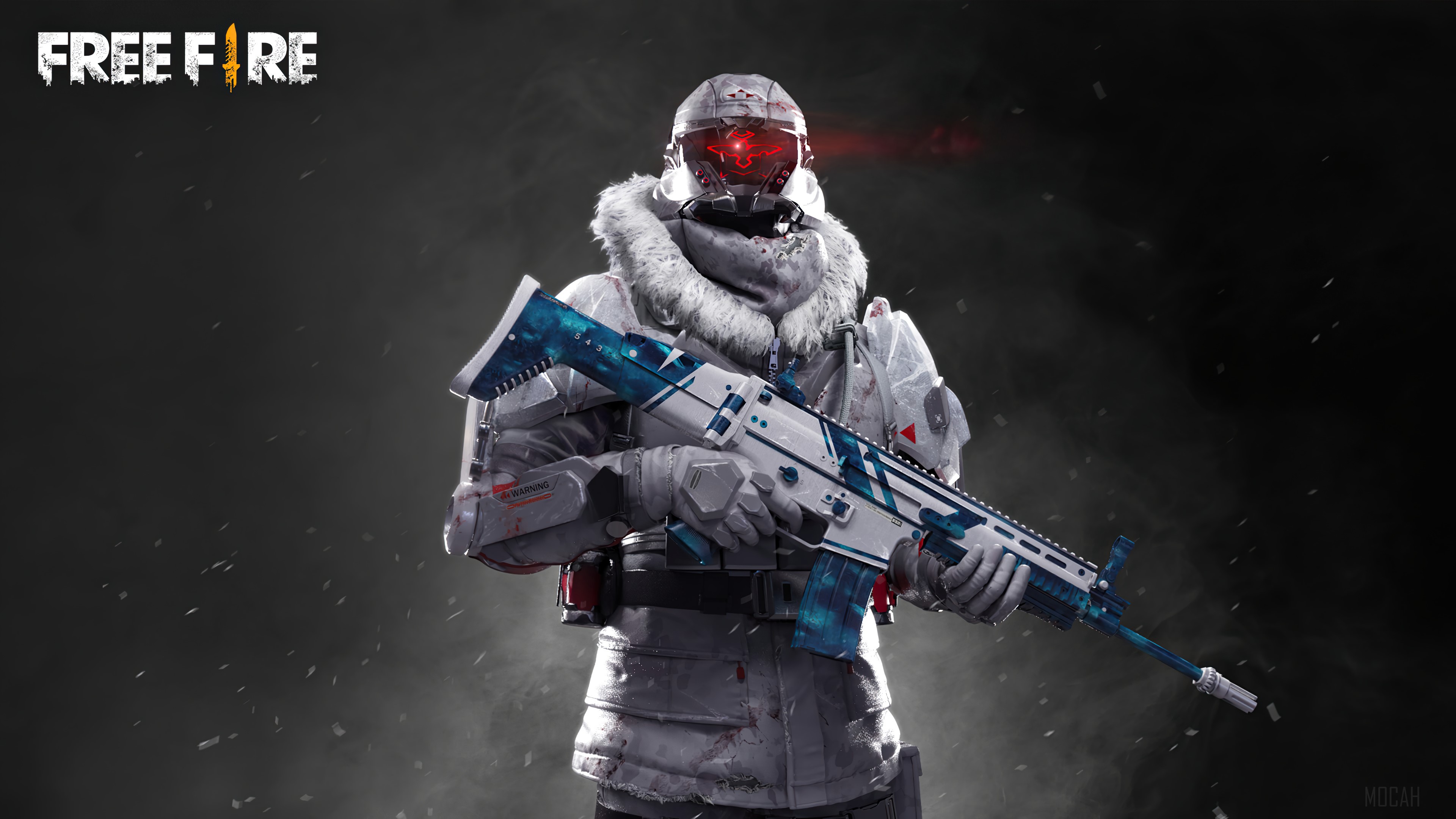 Free Fire Soldier in Futuristic Winter Gear 4K HD Wallpaper