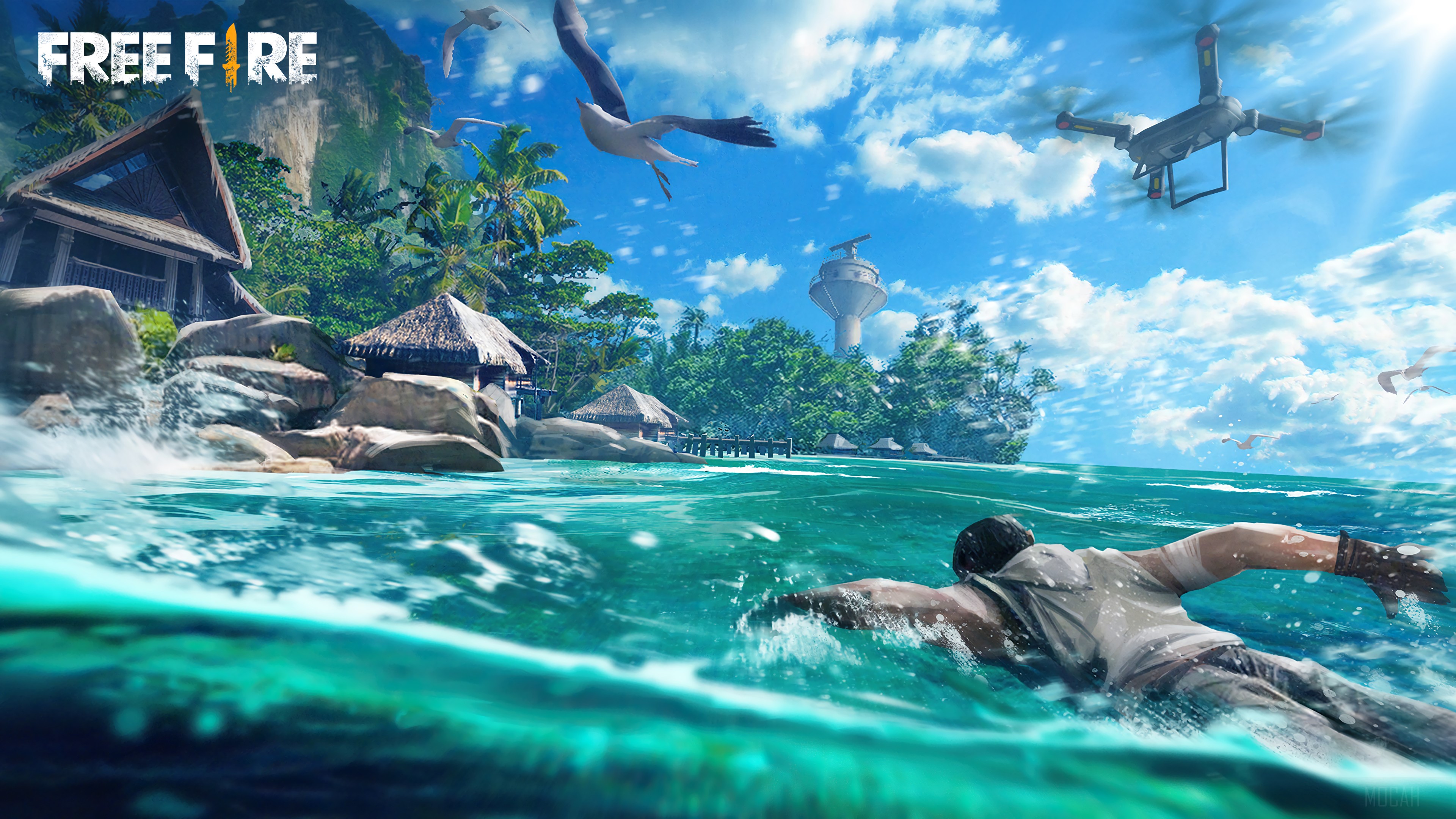 Garena Free Fire Battle Royale Island 4K HD Wallpaper