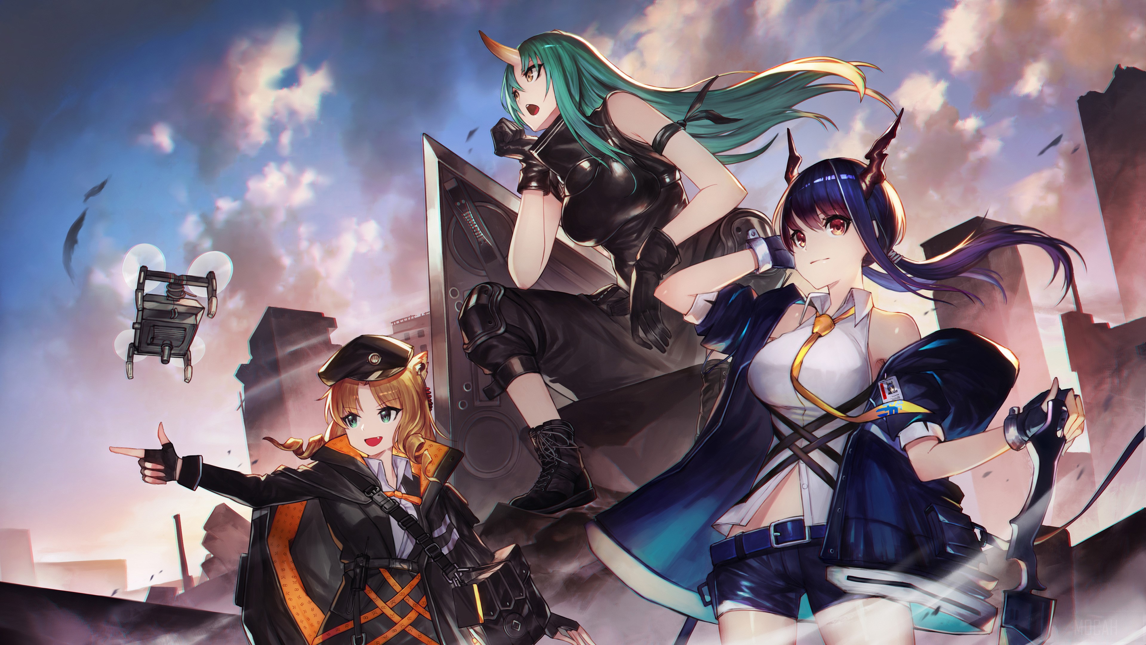 Arknights Anime Girls Chen Hoshiguma Swire 4K HD Wallpaper