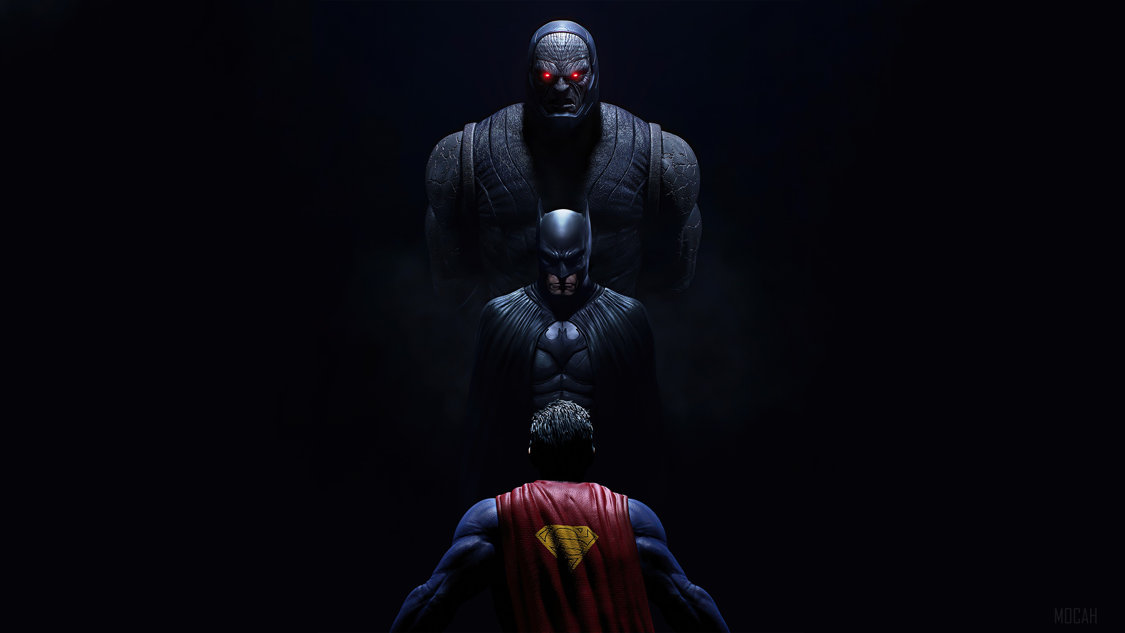 Darkseid, Batman, and Superman from DC Comics 4K HD Wallpaper