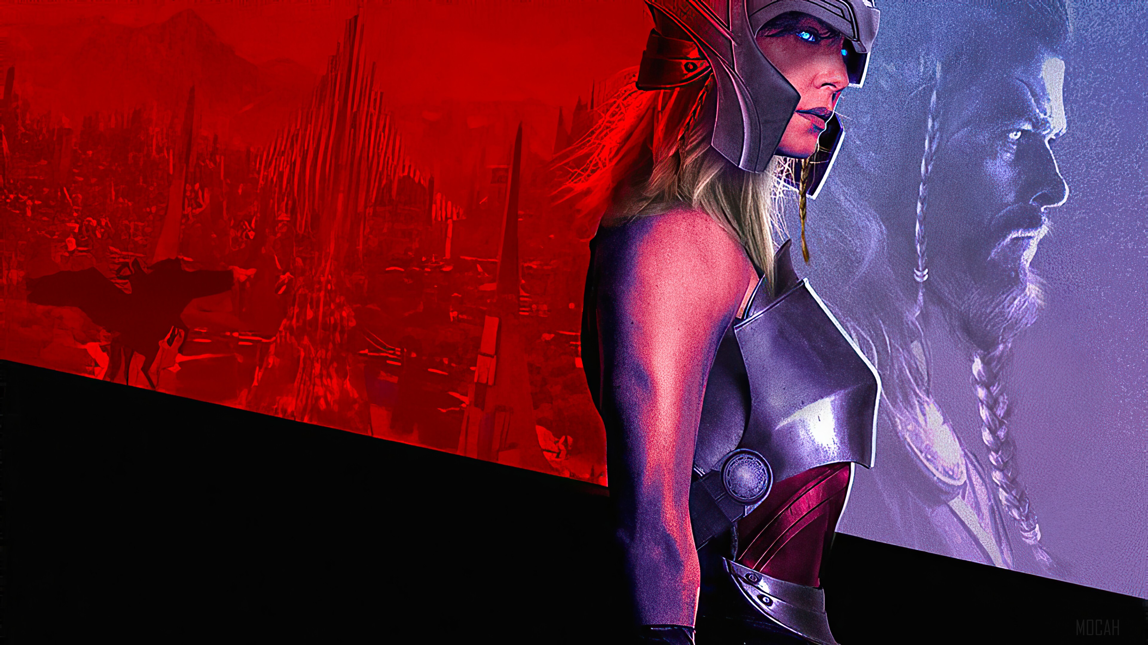 Jane Foster and Thor from Marvel Comics 4K HD Wallpaper
