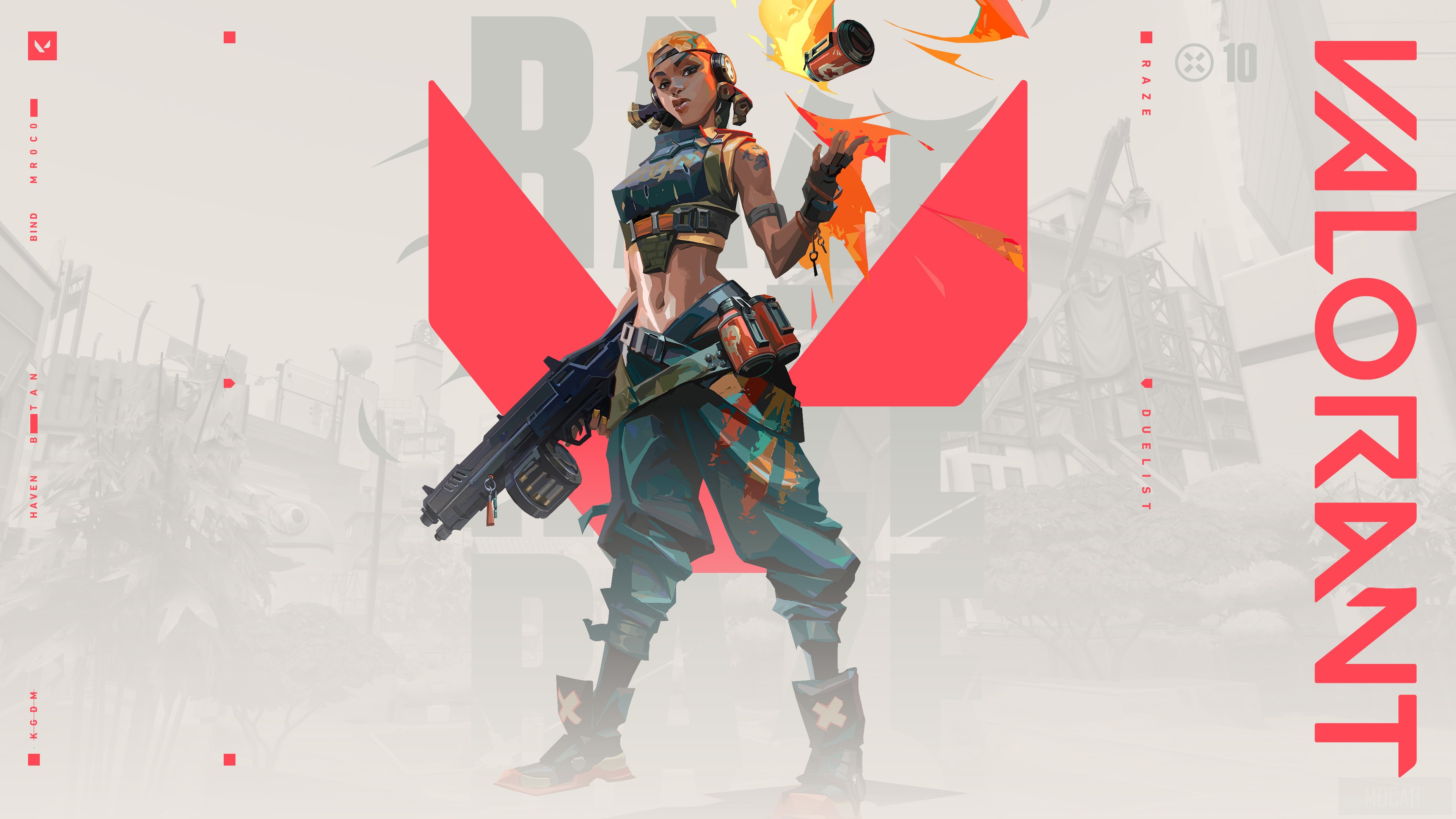 Raze from Valorant 4K HD Wallpaper