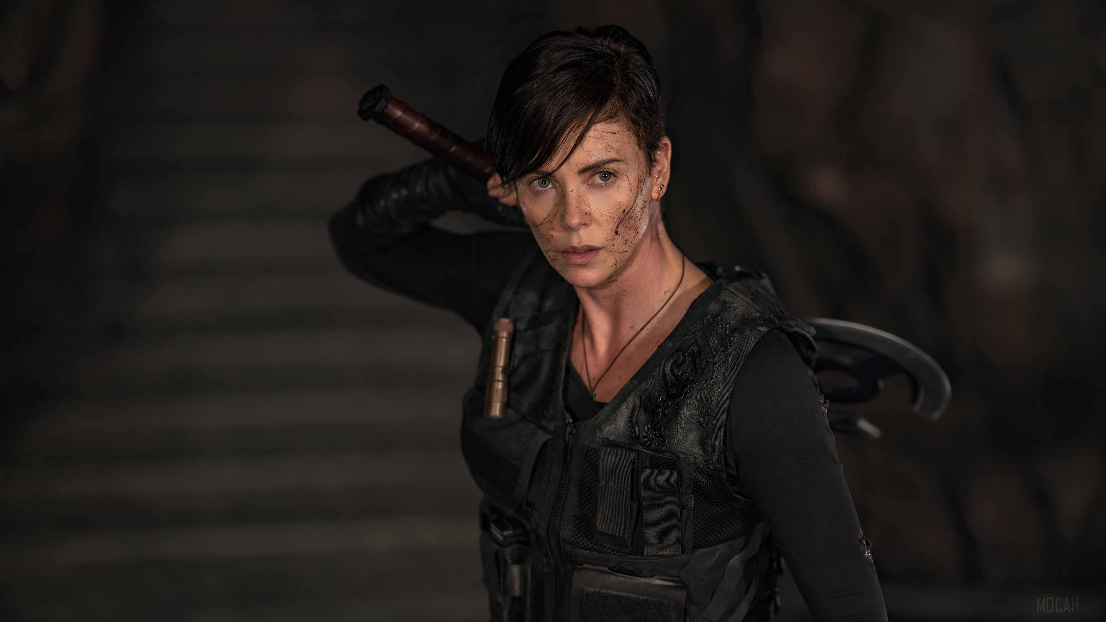 Charlize Theron as Andy from The Old Guard 4K HD Wallpaper