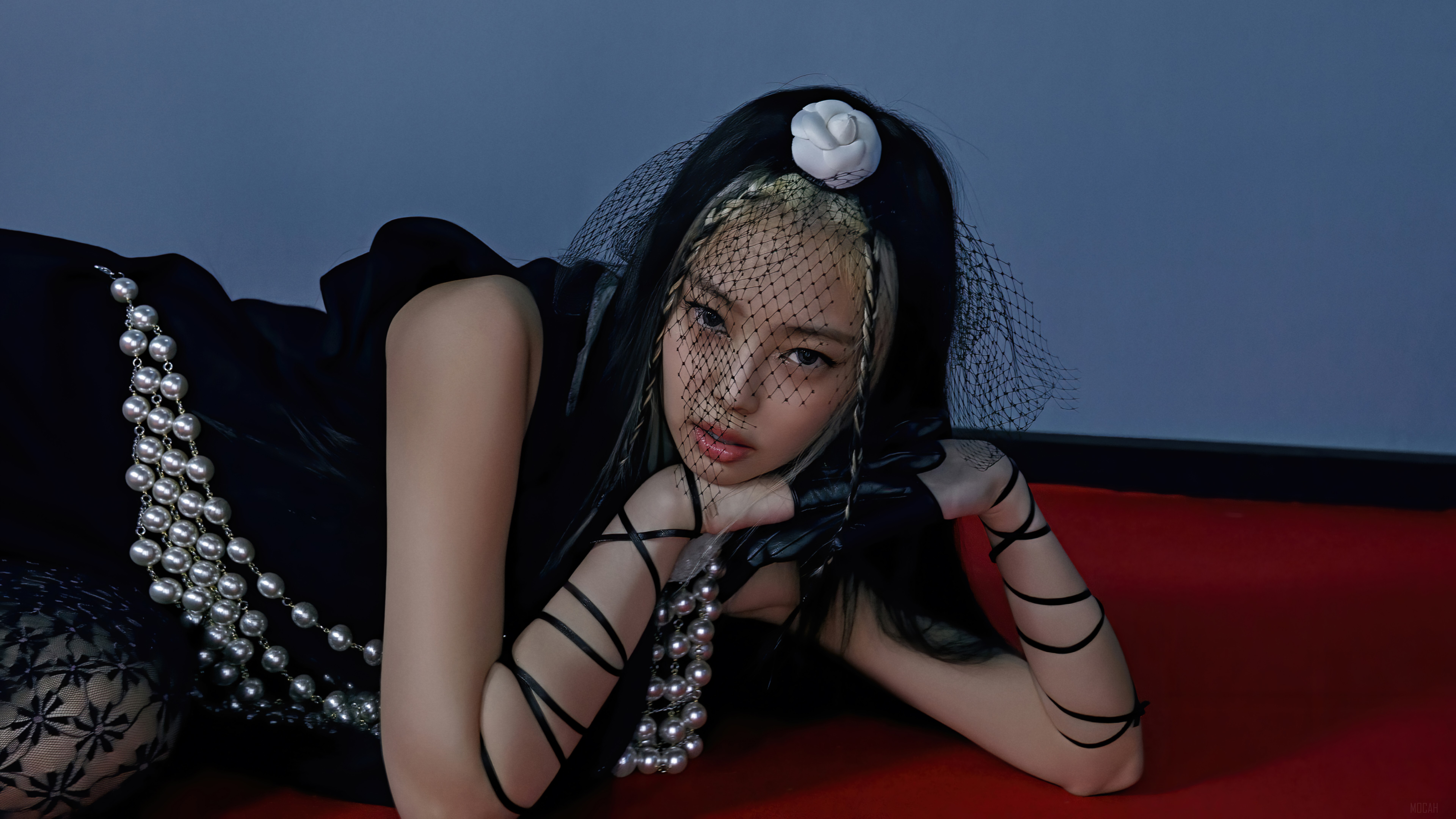 Jennie from BLACKPINK in Elegant Dark Attire 4K HD Wallpaper