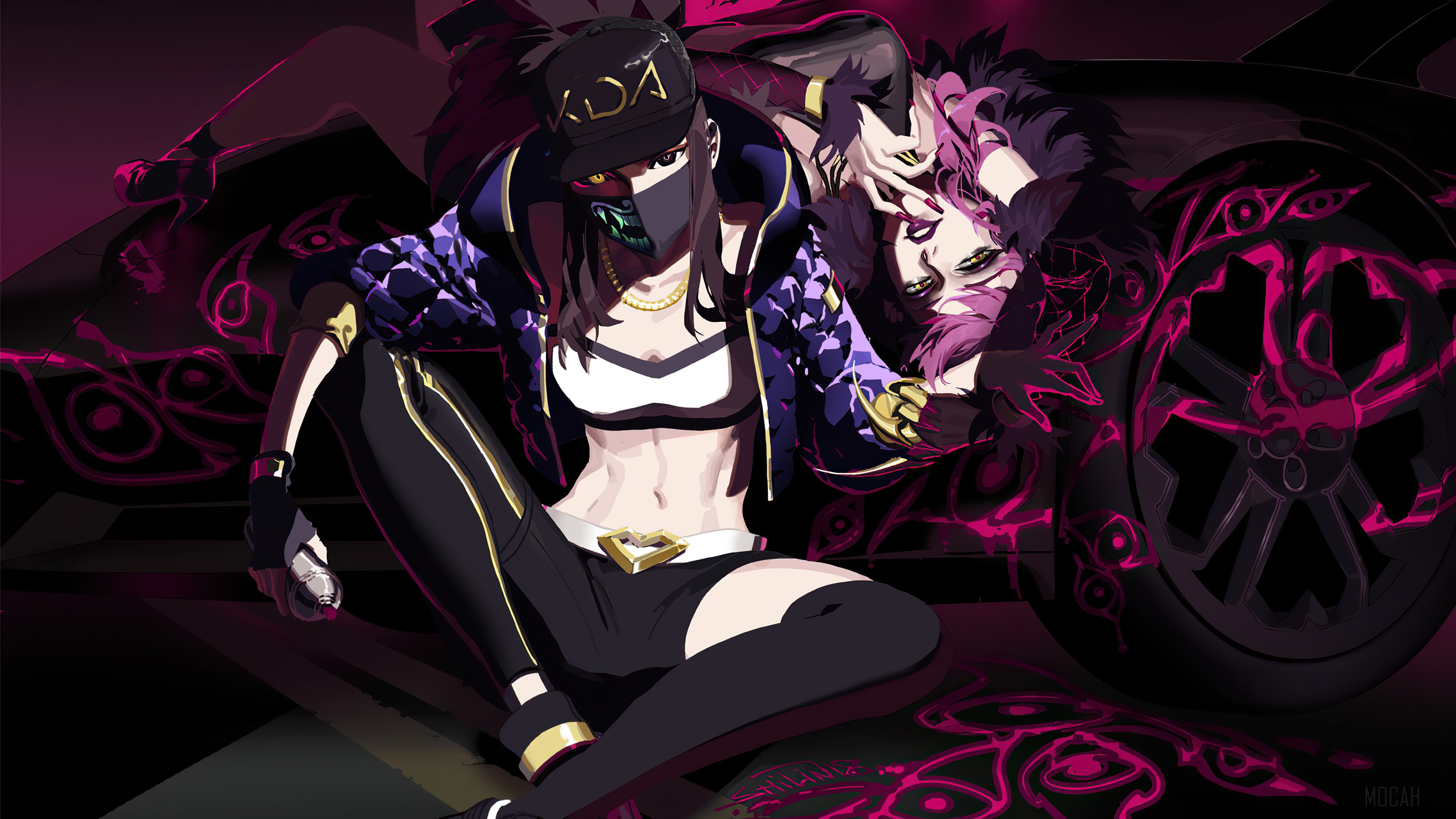 KDA Akali and Evelynn from League of Legends 4K HD Wallpaper