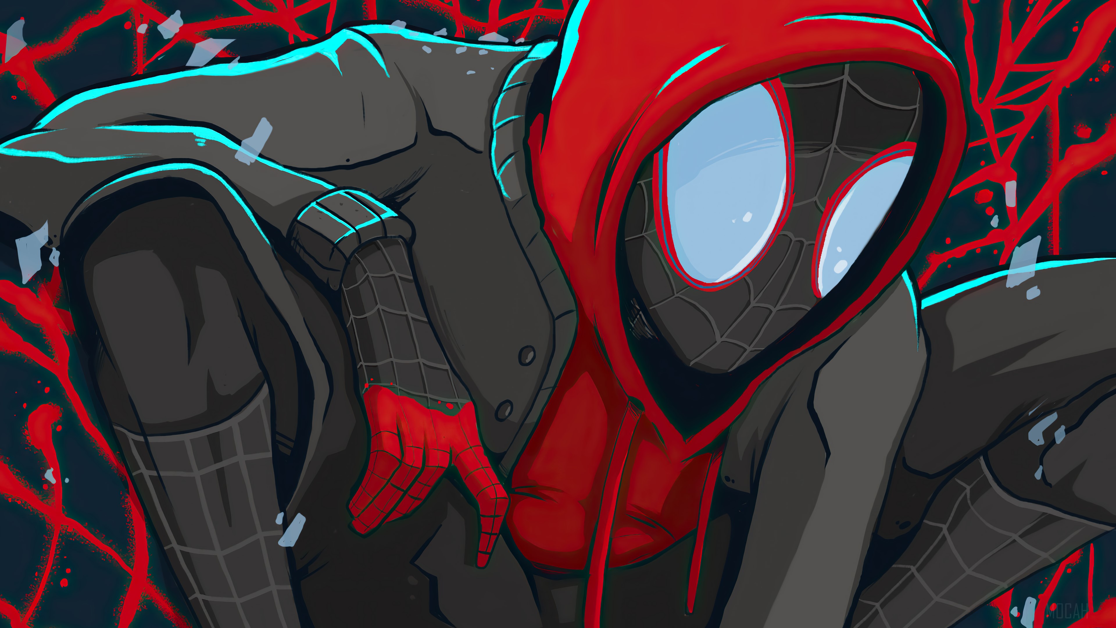 Miles Morales from Marvel Comics as Spider-Man HD Wallpaper
