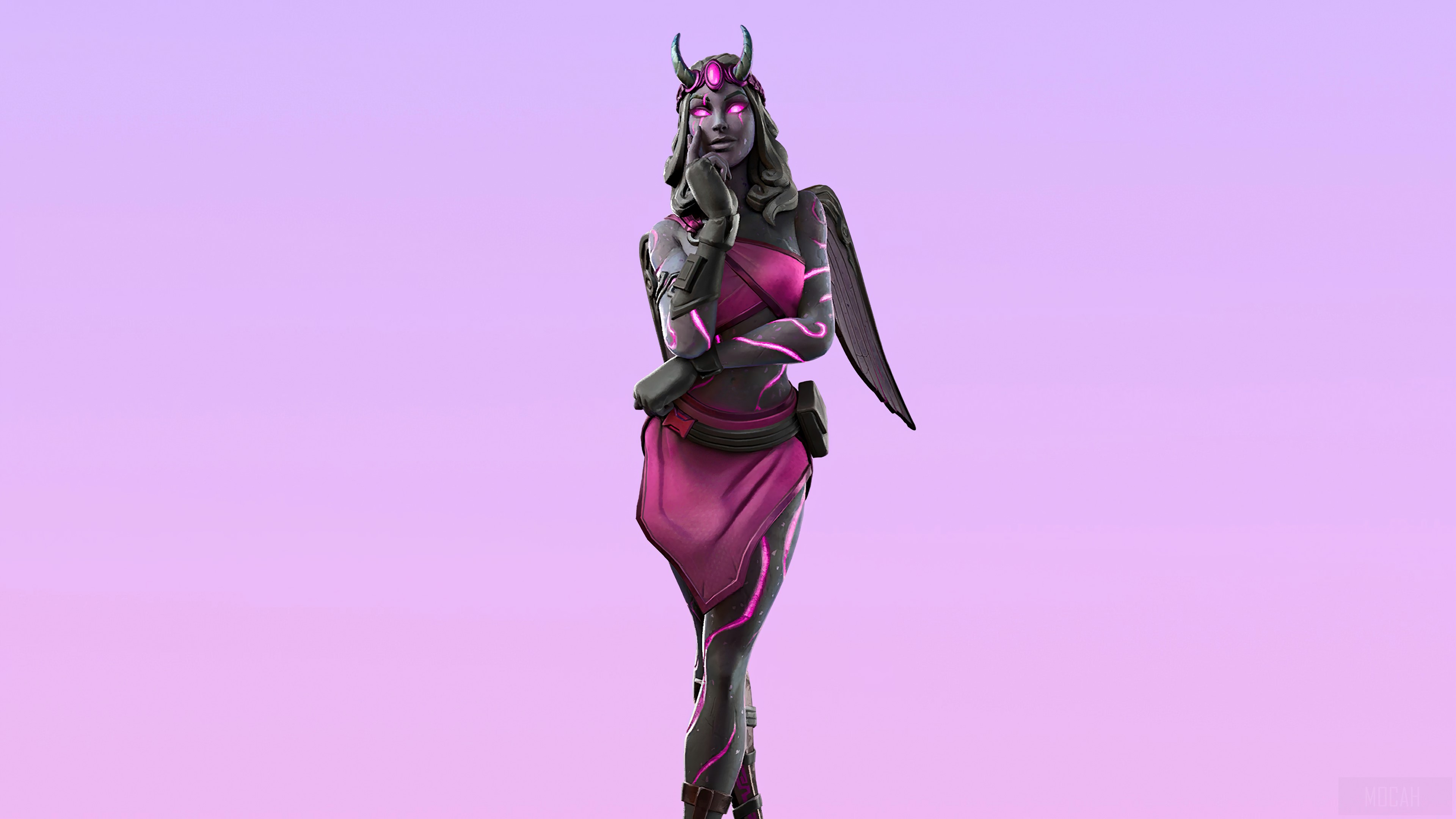 Darkheart skin from Fortnite 4K HD Wallpaper
