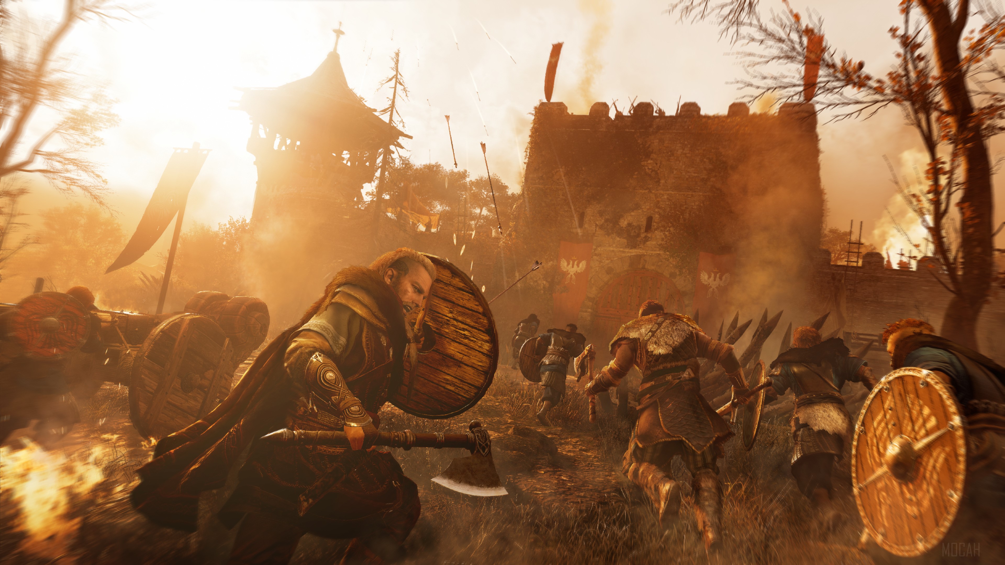 Eivor from Assassins Creed Valhalla in a Viking Raid HD Wallpaper