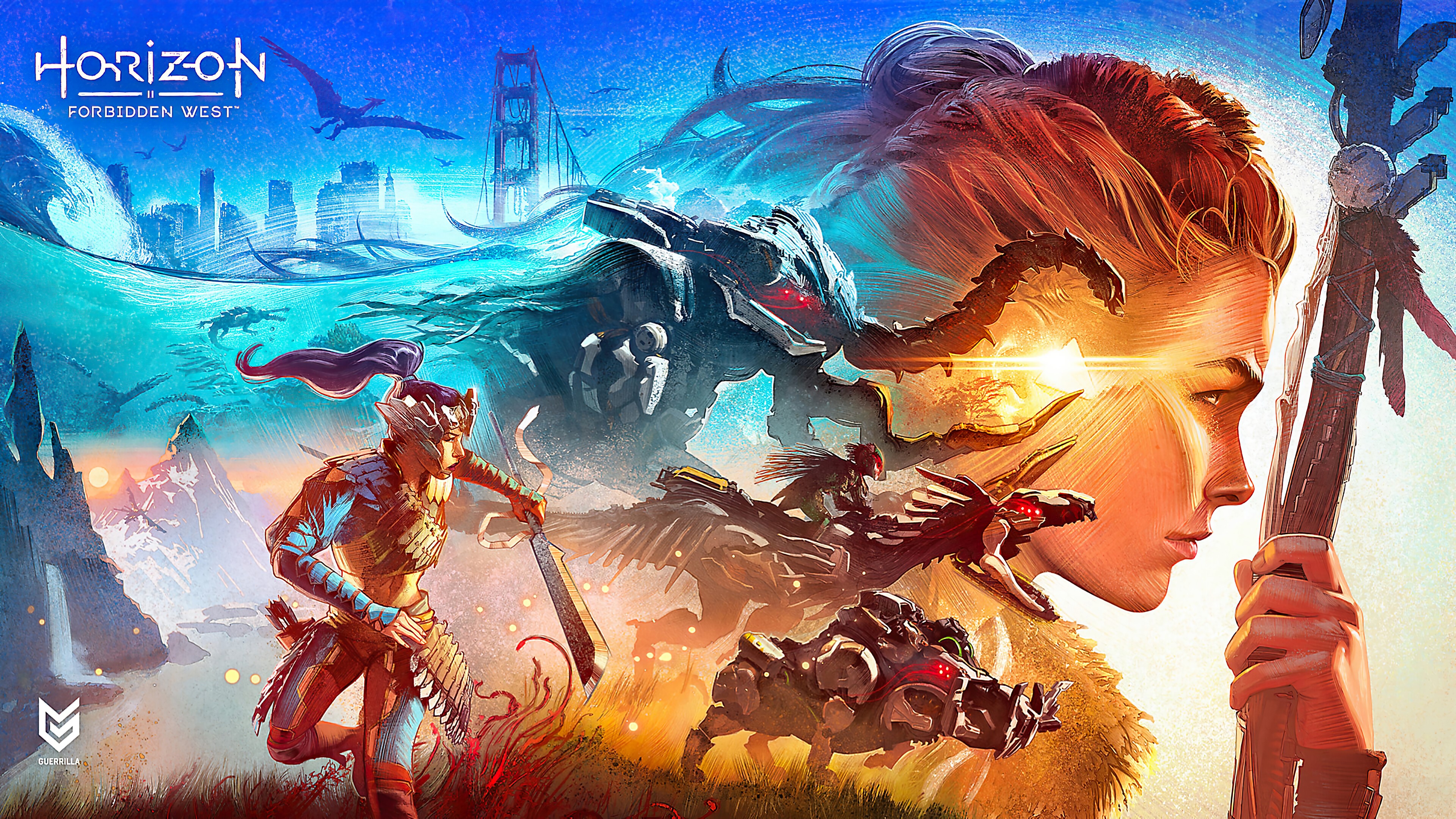 Horizon Forbidden West Aloy and Machines 4K Art HD Wallpaper