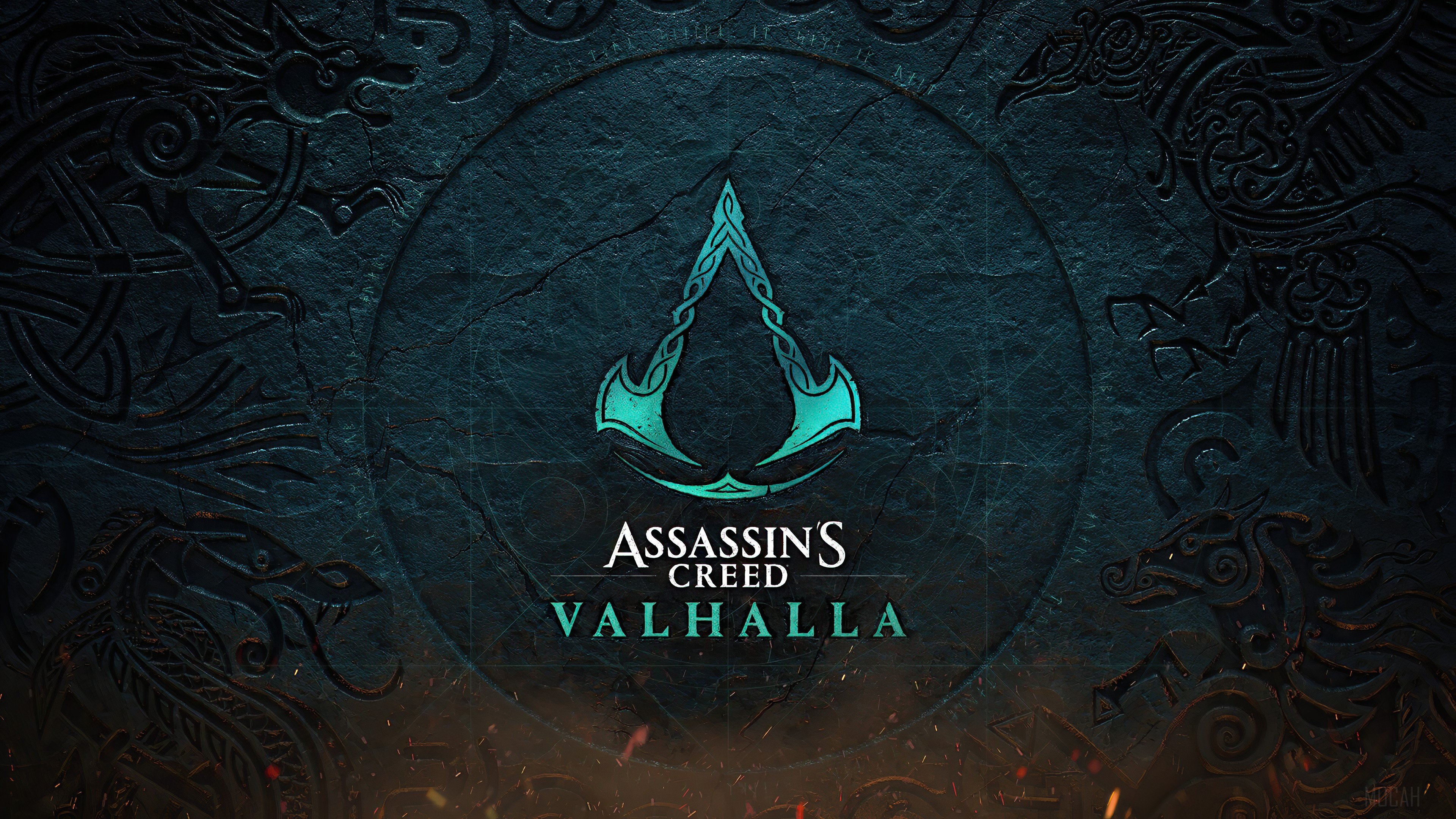 Assassin's Creed Valhalla Logo 4K HD Wallpaper