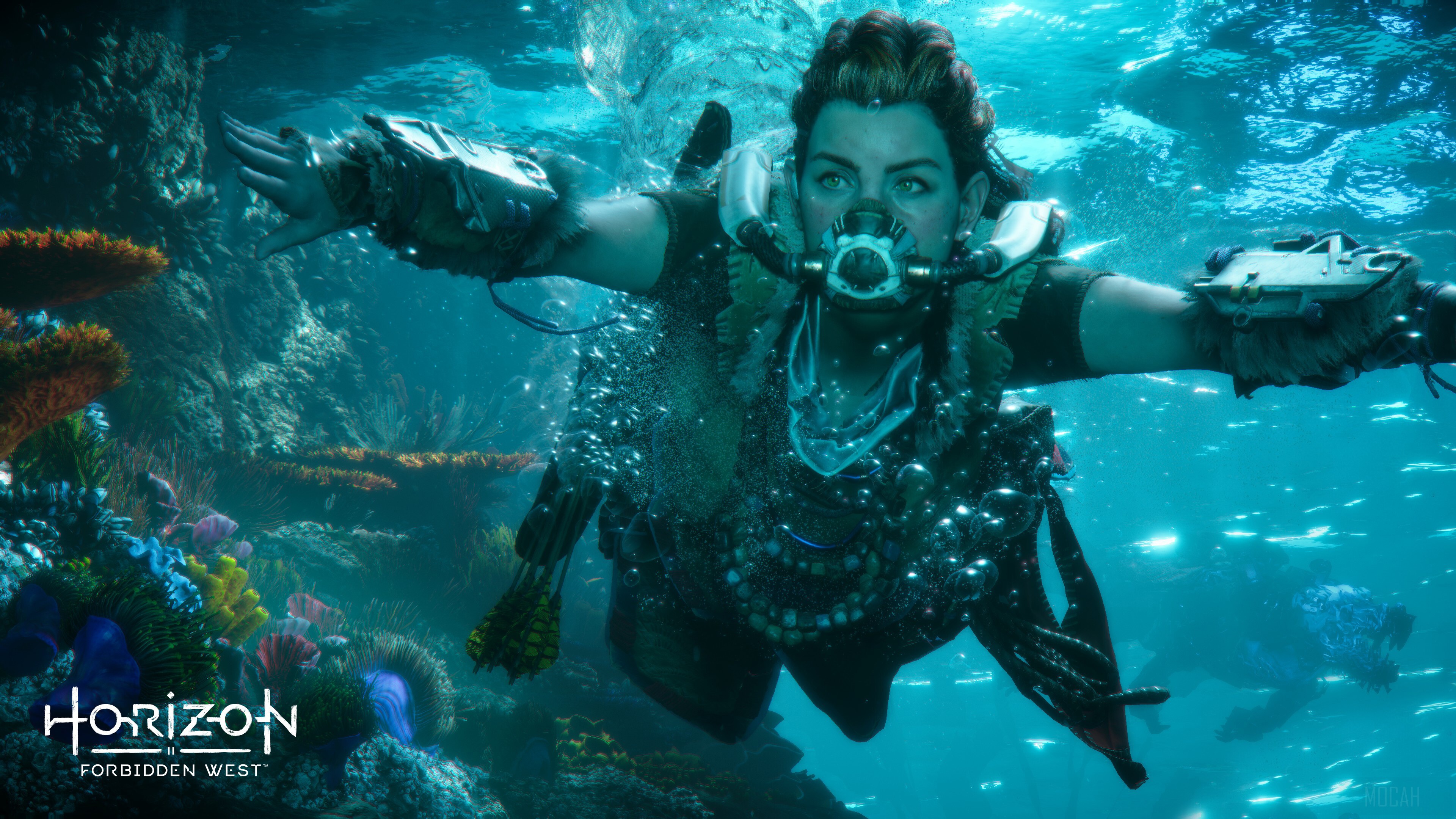 Aloy from Horizon Forbidden West underwater HD Wallpaper