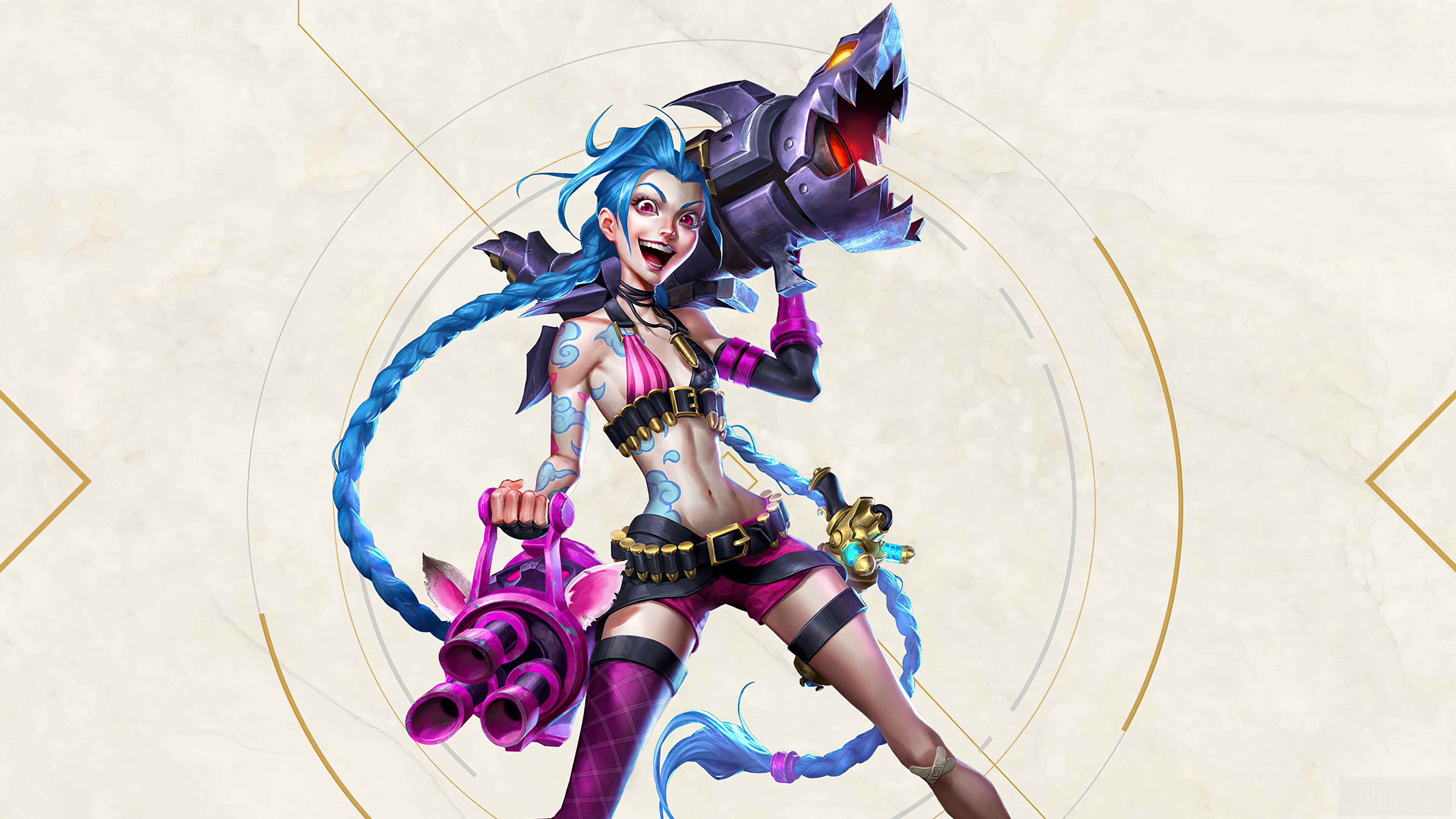 Jinx from League of Legends in Vibrant 4K Art HD Wallpaper