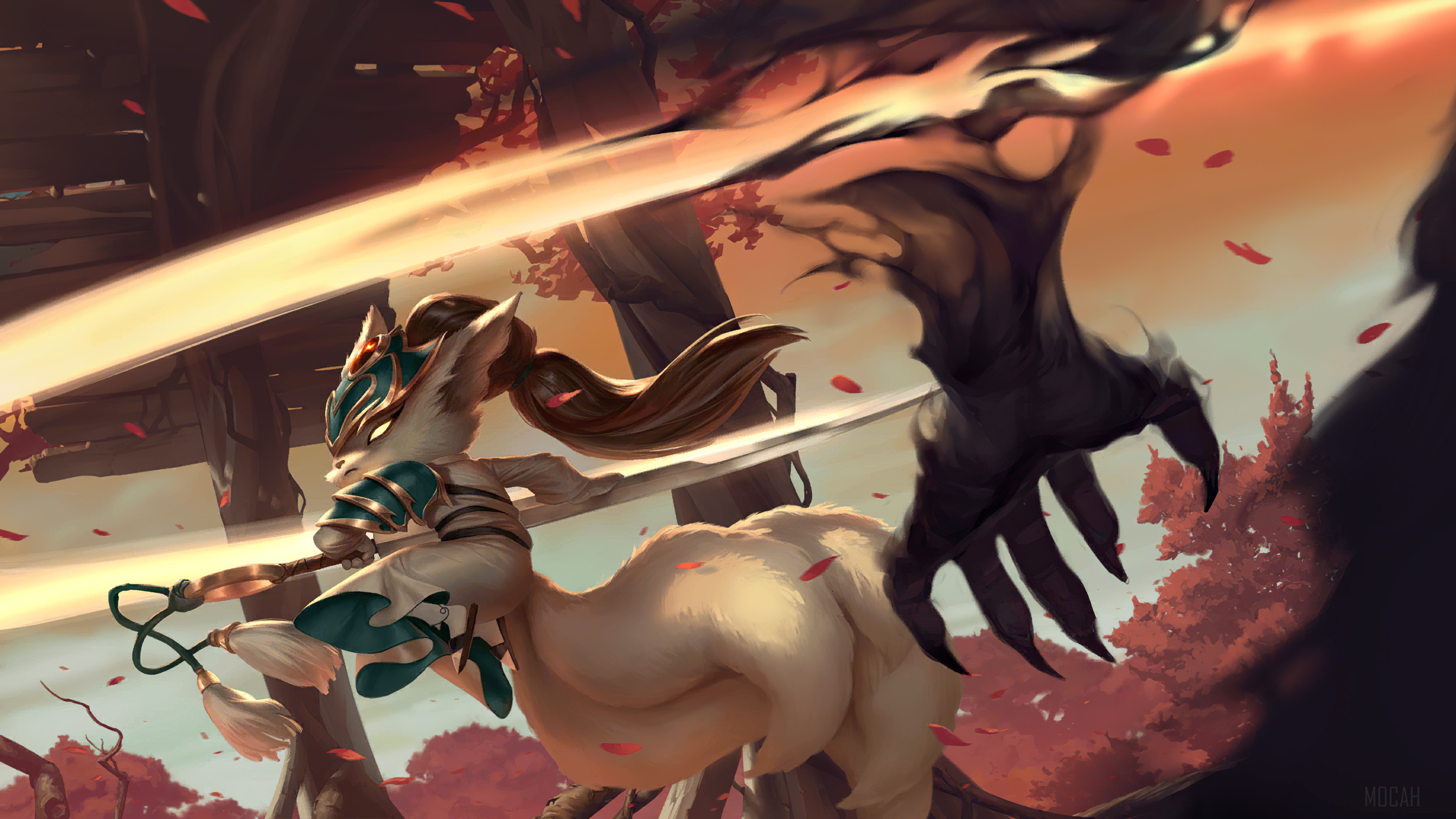 Fae Bladetwirler from Legends of Runeterra 4K HD Wallpaper