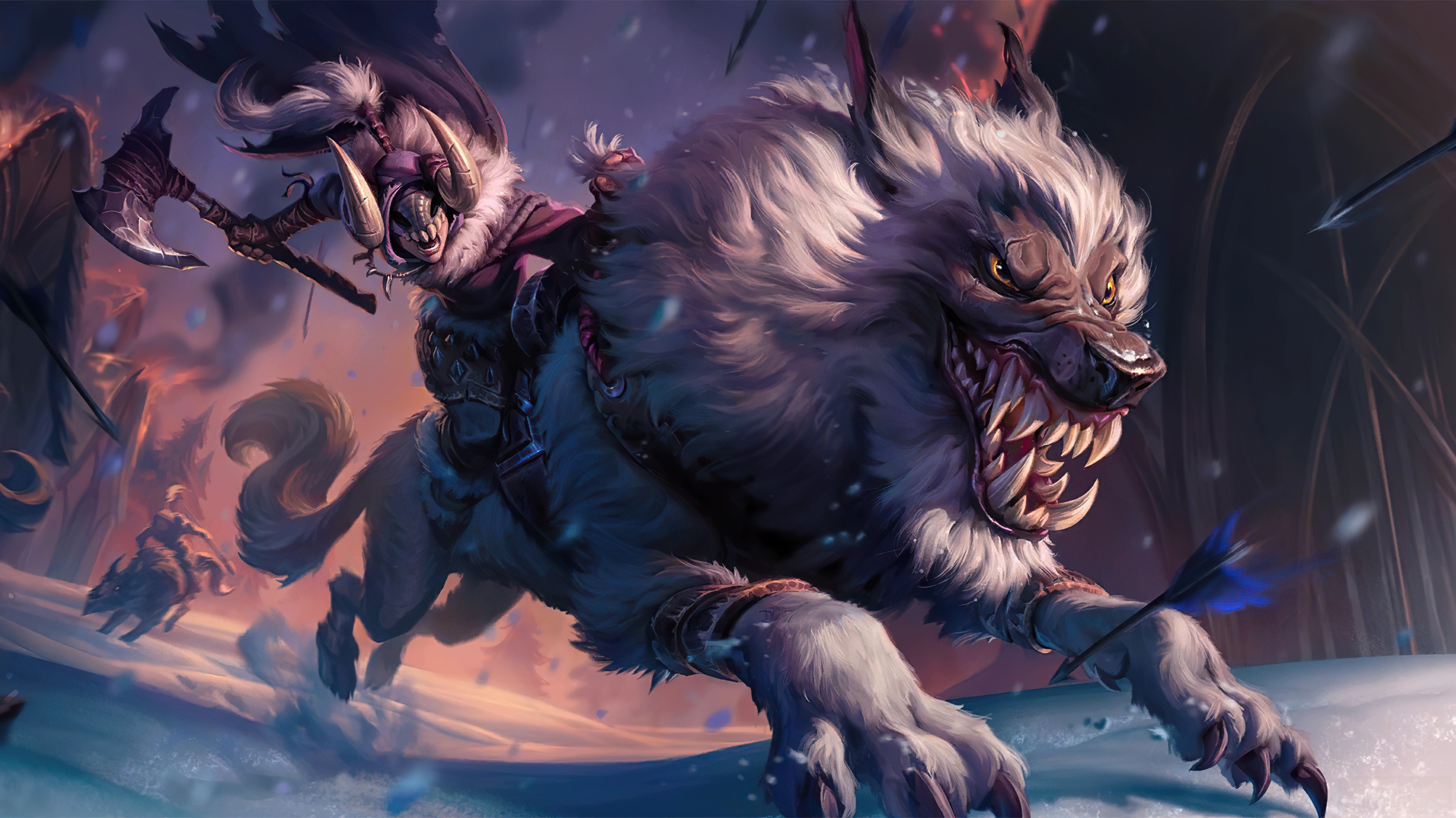 Sejuani and Bristle from Legends of Runeterra 4K HD Wallpaper