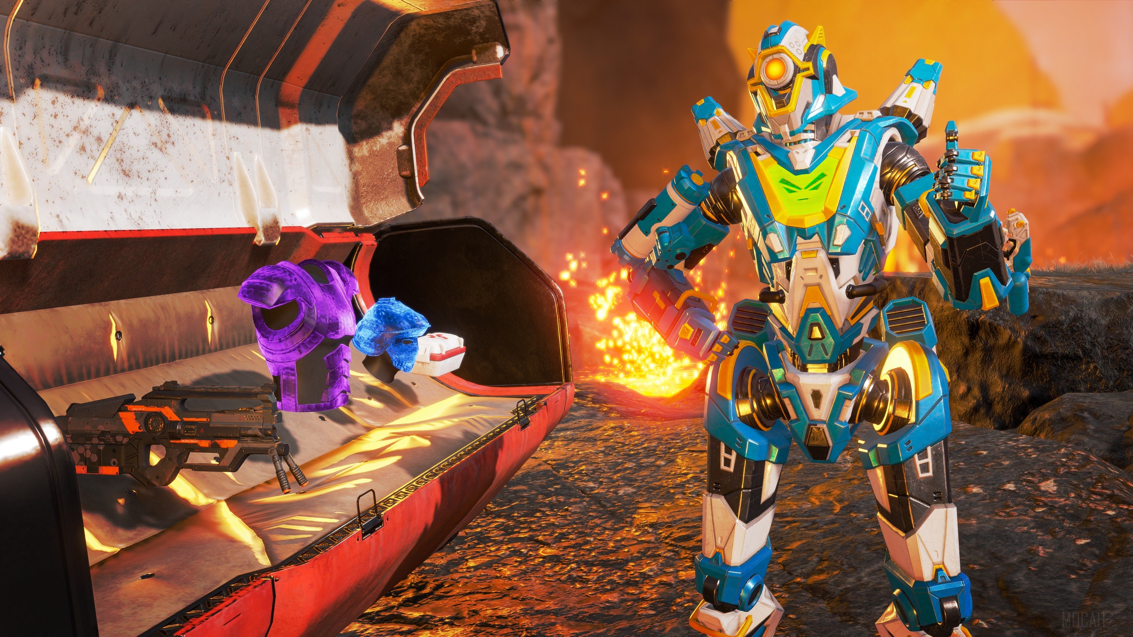 Pathfinder Apex Legends Skin 4K with Loot Chest HD Wallpaper