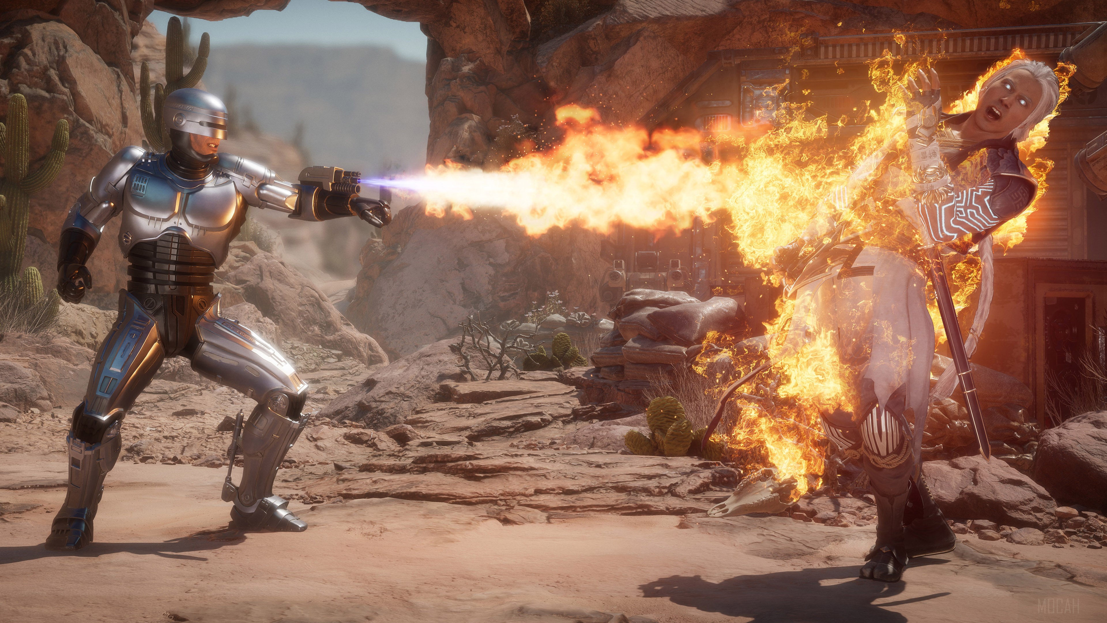 RoboCop vs Fujin Mortal Kombat 11 Battle 4K HD Wallpaper