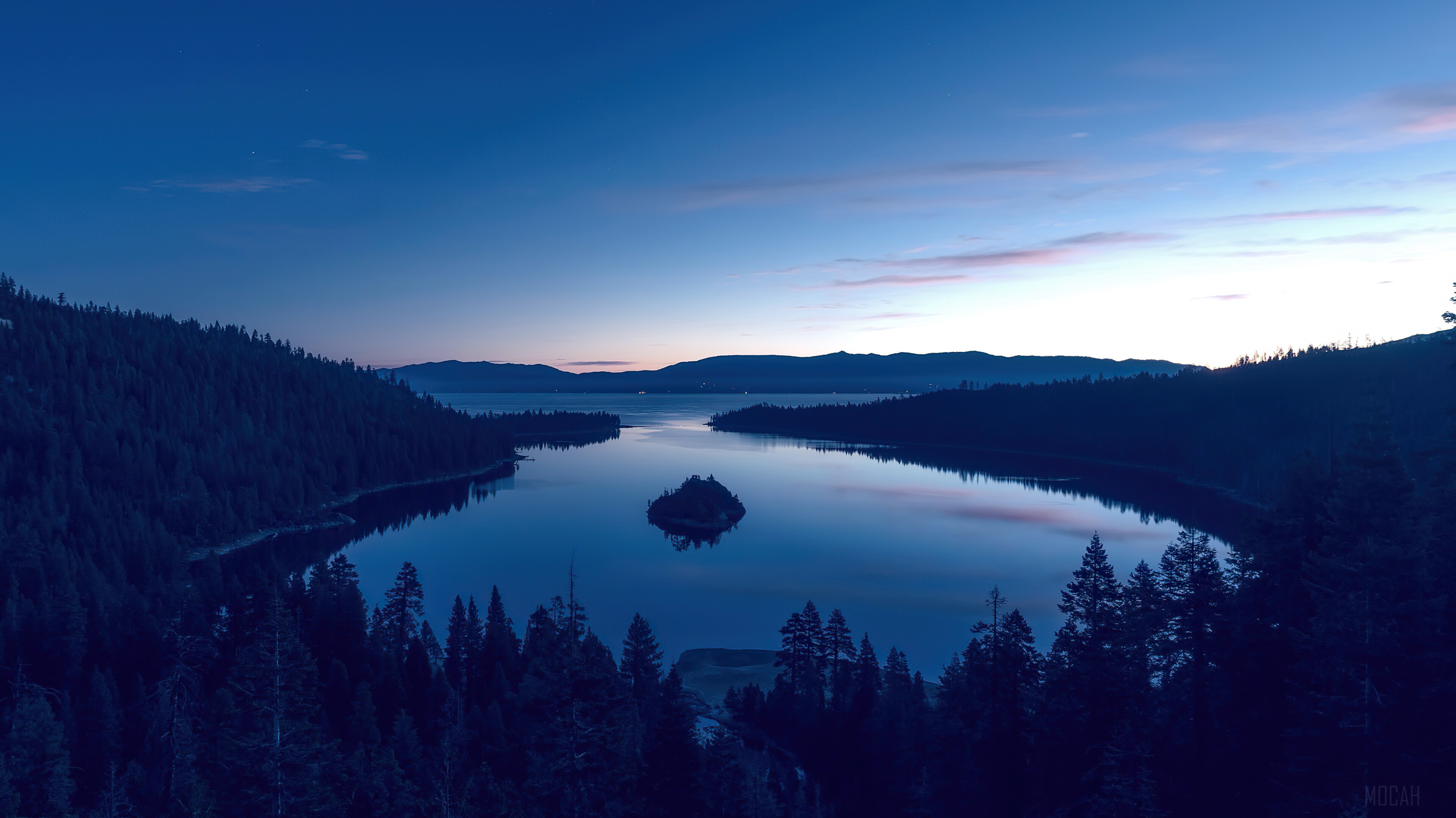 Lake and Forest Scenery at Sunrise 4K HD Wallpaper