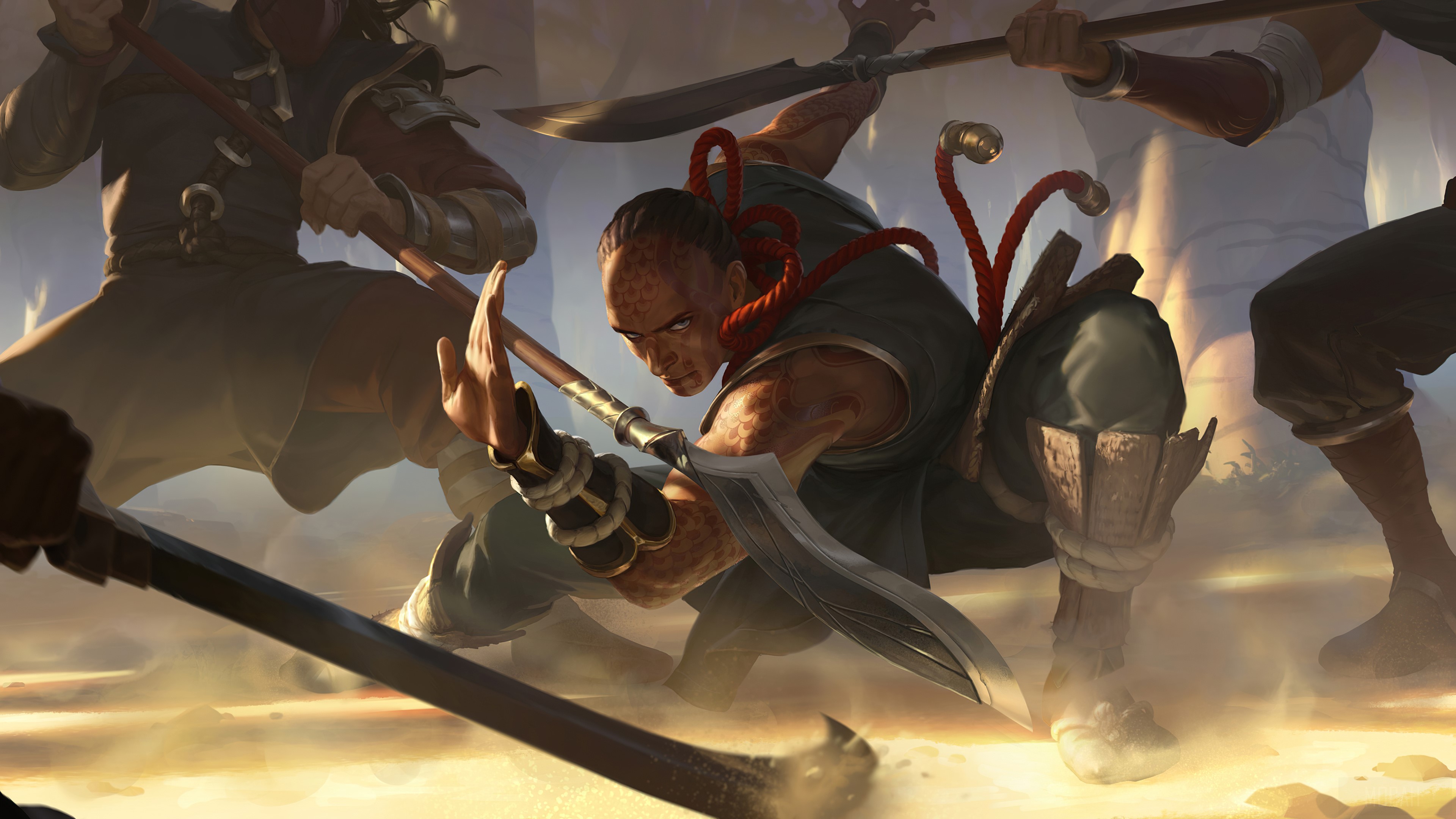 Lee Sin from Legends of Runeterra in Tail of the Dragon 4K HD Wallpaper