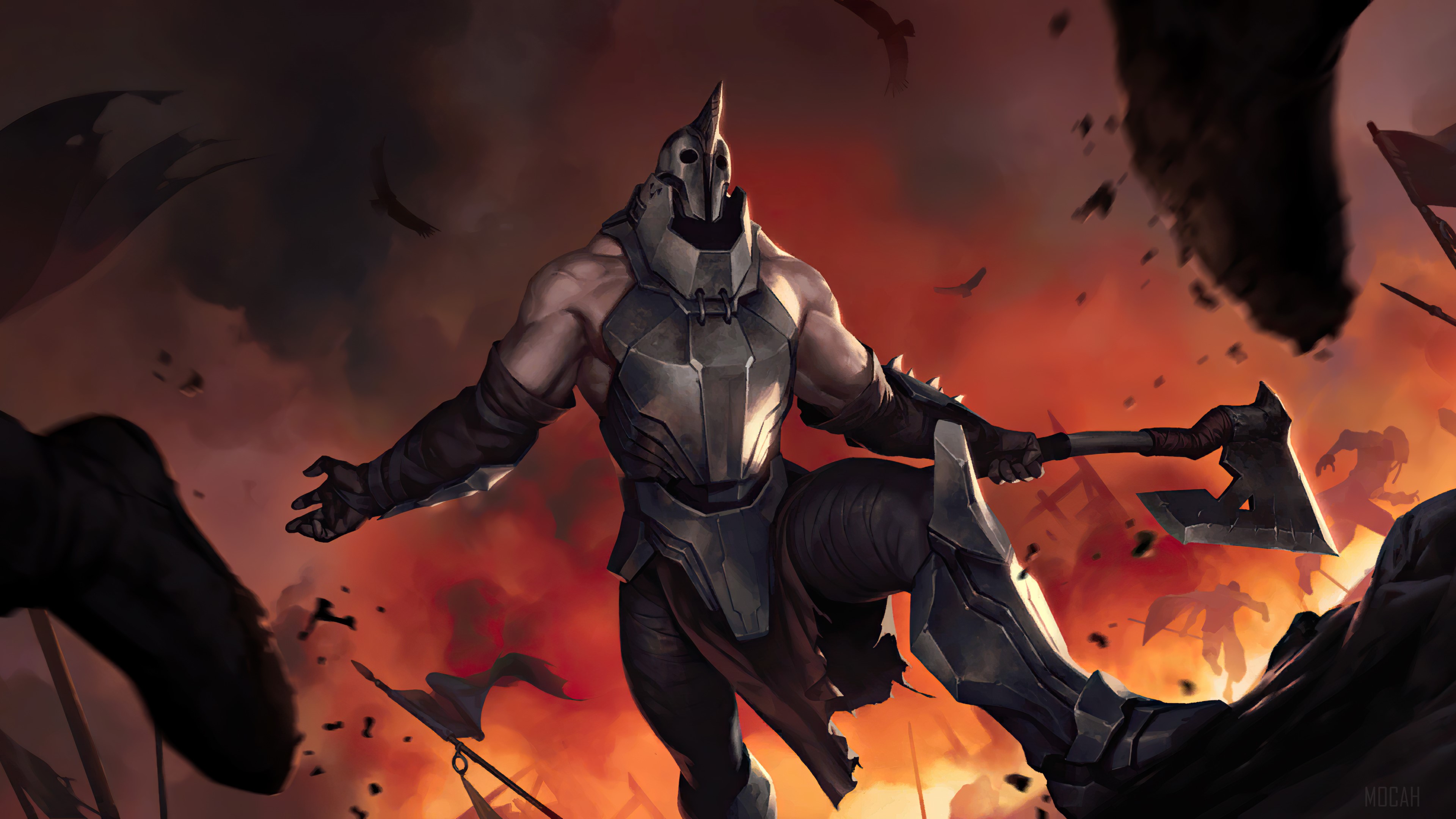 Trifarian Shieldbreaker from Legends of Runeterra 4K HD Wallpaper